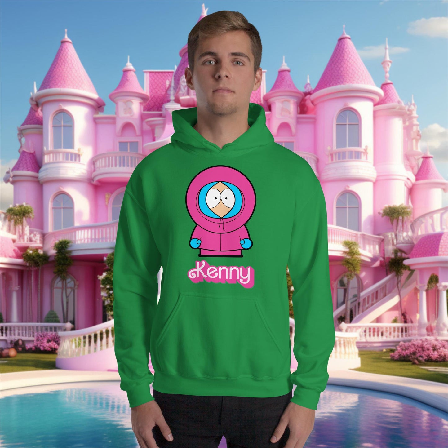 Kenny McCormick Ken Ryan Gosling Barbie South Park Kenny Unisex Hoodie Irish Green Hoodies Barbie Ken Kenny Movies South Park TV Shows Next Cult Brand