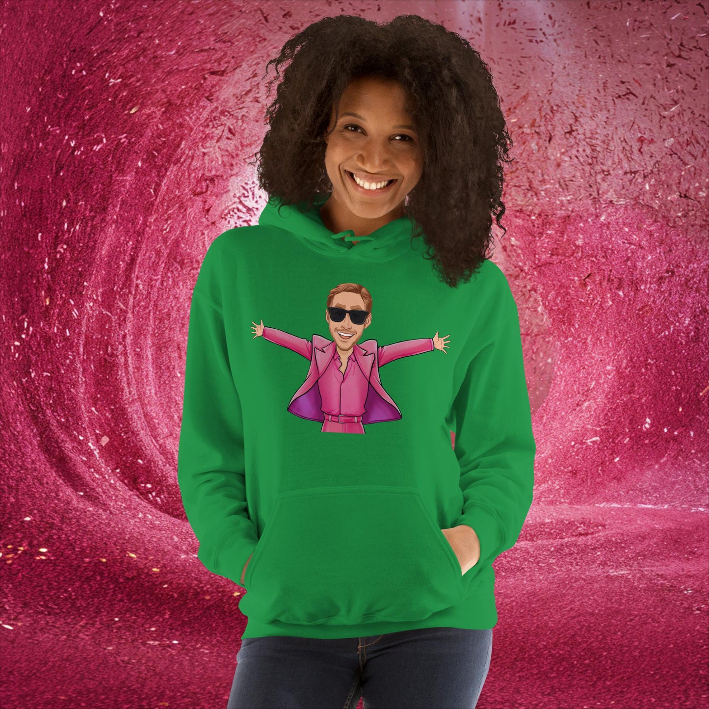 Ken Barbie Ryan Gosling I'm Just Ken Unisex Hoodie Irish Green Hoodies Barbie Celebrities Ken Movies Ryan Gosling Next Cult Brand