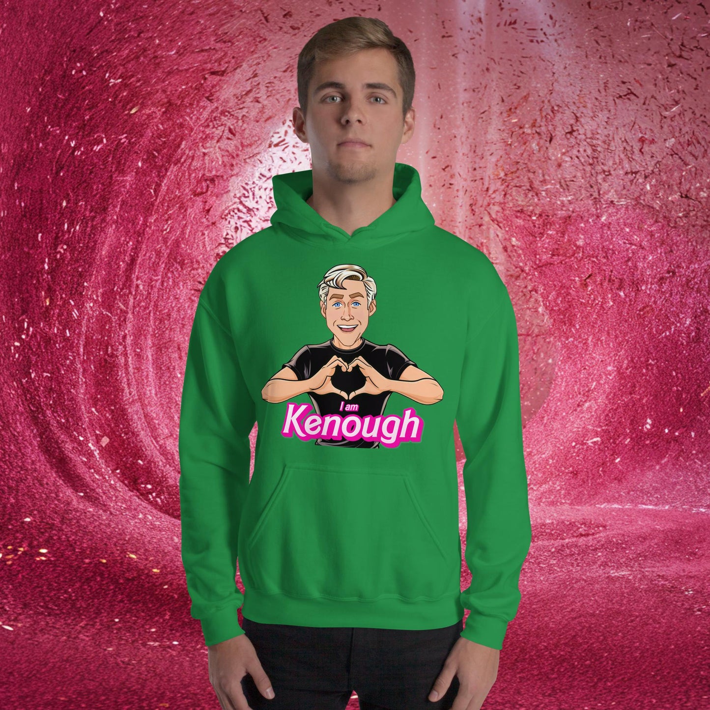 I am Kenough Ryan Gosling Ken Barbie Movie Unisex Hoodie Irish Green Hoodies Barbie Celebrities Ken Movies Ryan Gosling Next Cult Brand