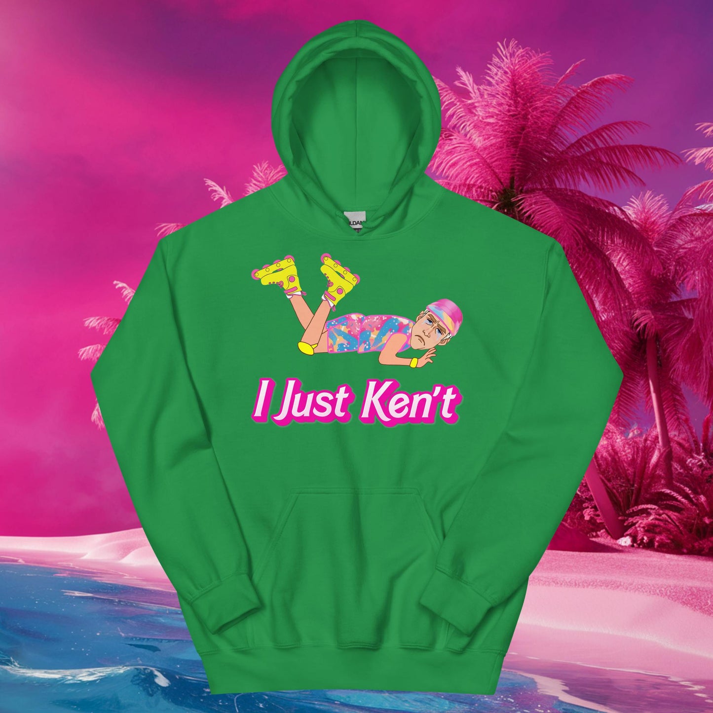 I Just Ken't I just Can't Ryan Gosling Ken Barbie Movie Unisex Hoodie Irish Green Hoodies Barbie Celebrities Ken Movies Ryan Gosling Next Cult Brand