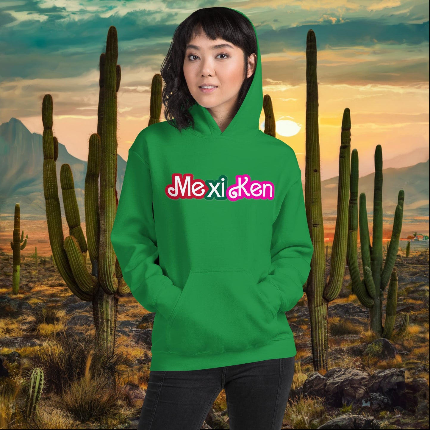 MexiKen Ken Barbie Mexico Mexican Mexicana Latino Latina Latinx Unisex Hoodie Irish Green Hoodies Barbie Ken Mexico Movies Next Cult Brand