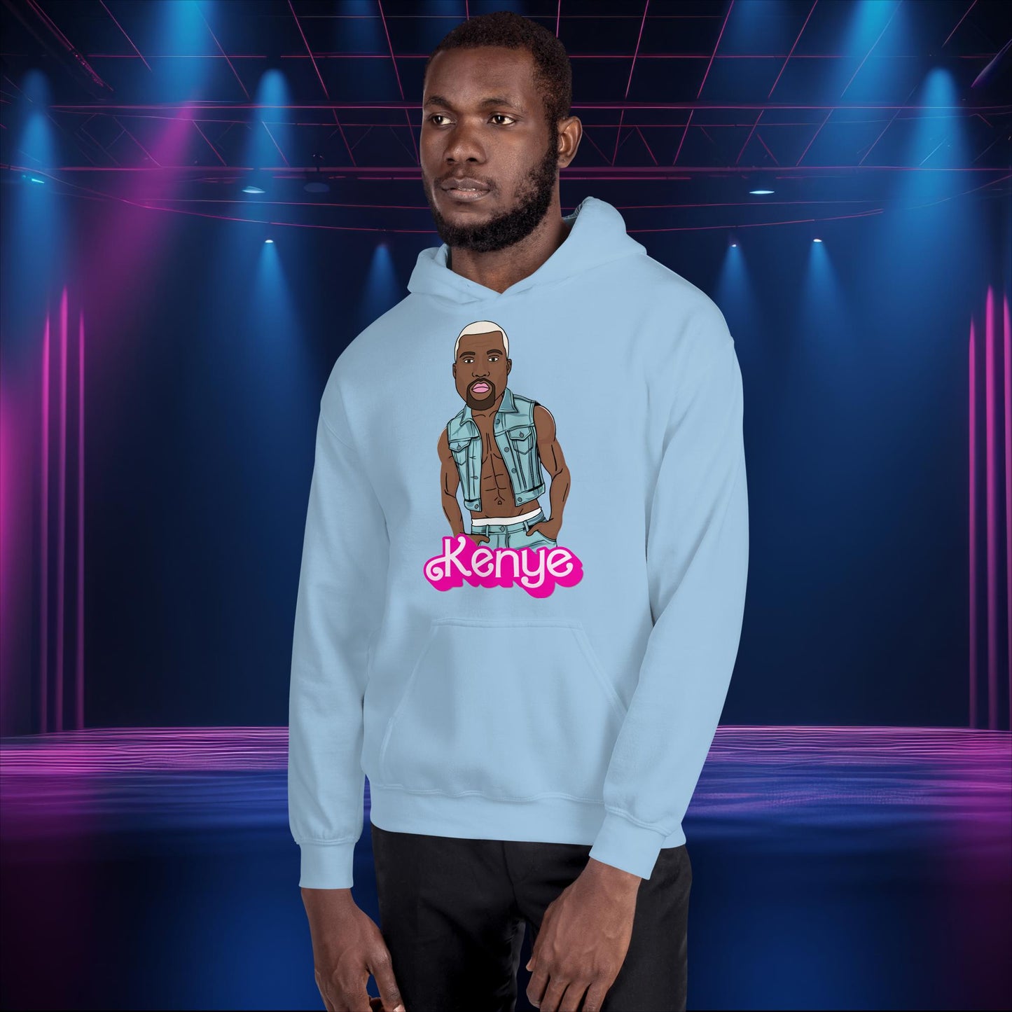 Kanye West Hoodie Kanye Jumper Kanye Pullover Barbie Hoodie Barbie Jumper Ken Hoodie Ken Jumper Ryan Gosling Hoodie Barbie Gift Ken Gift Light Blue Hoodies Barbie Kanye West Ken Movies Music Next Cult Brand