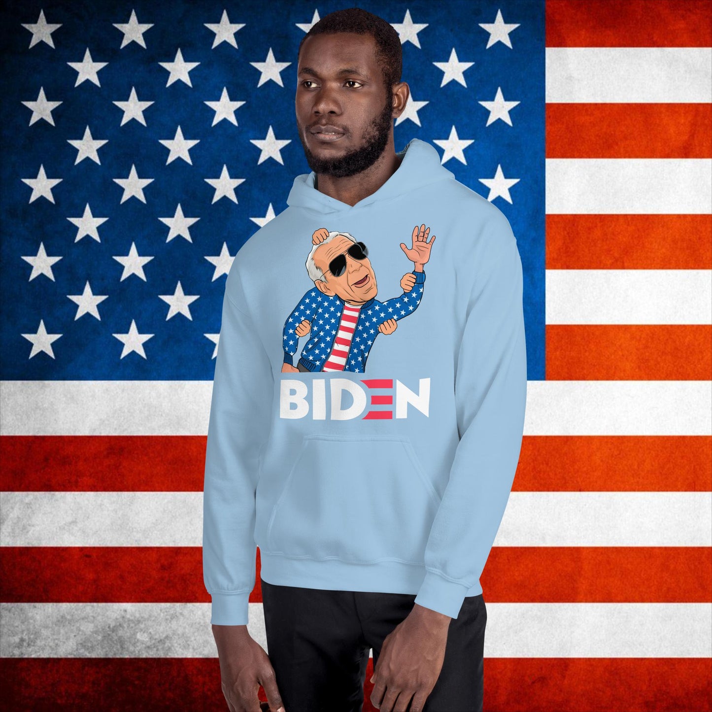 Weekend at Biden's Joe Biden Meme Democrat Republican Trump Gift Biden Gift 90s Vintage Unisex Hoodie Light Blue Hoodies Democrats Joe Biden Politics Next Cult Brand
