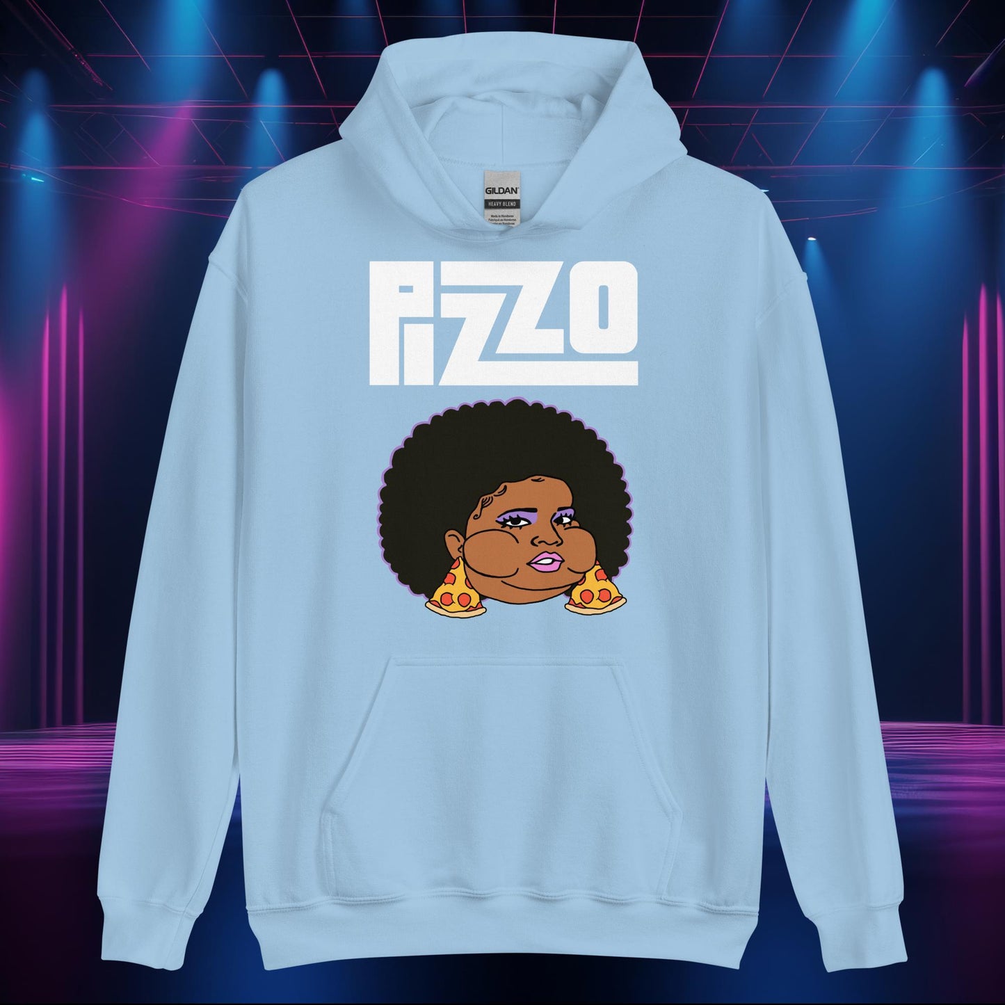 Pizzo Lizzo Pizza Lizzo Merch Lizzo Gift Body Positivity Body empowerment Lizzo Unisex Hoodie Light Blue Hoodies Lizzo Music Next Cult Brand