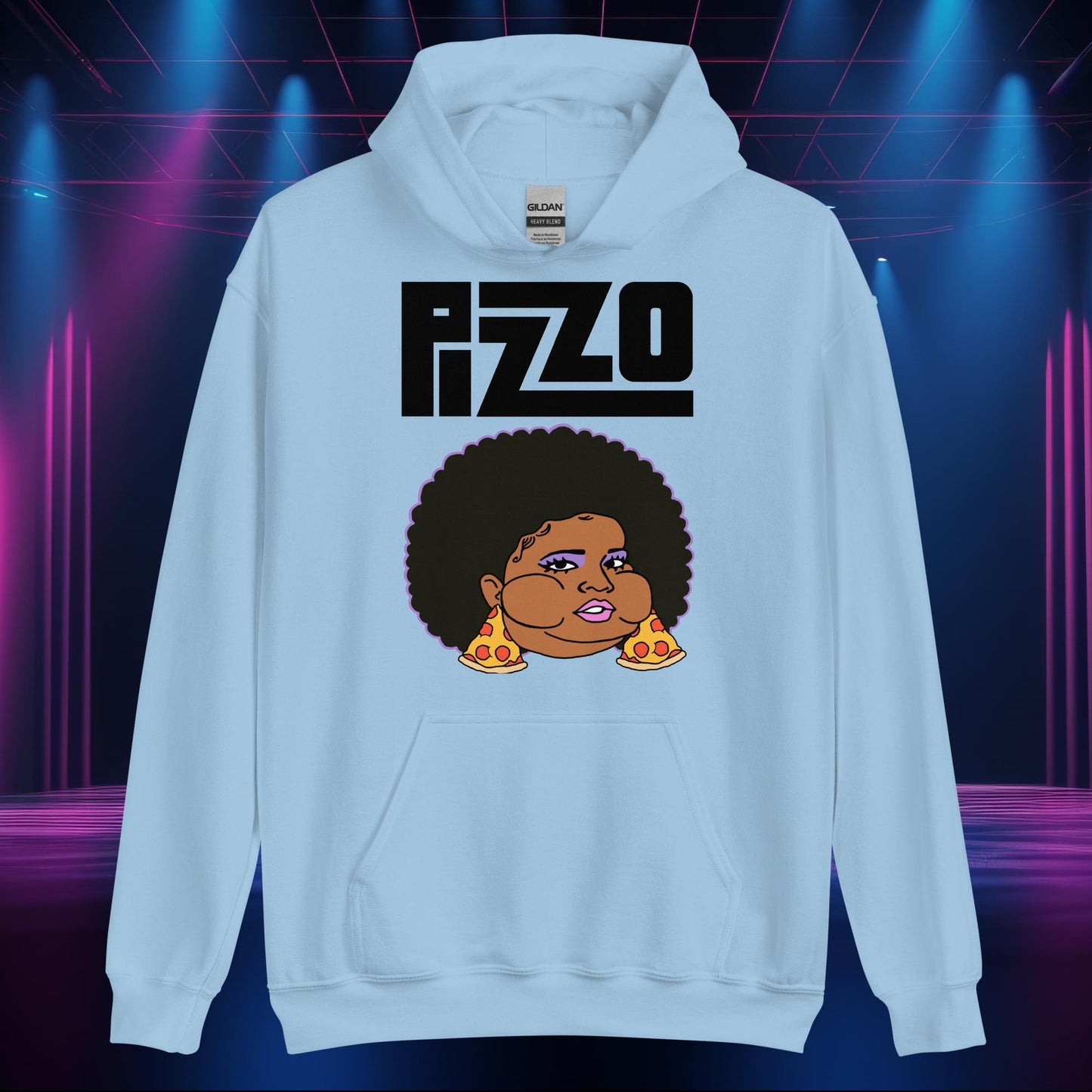Pizzo Lizzo Pizza Lizzo Merch Lizzo Gift Body Positivity Body empowerment Lizzo Unisex Hoodie Light Blue Hoodies Lizzo Music Next Cult Brand