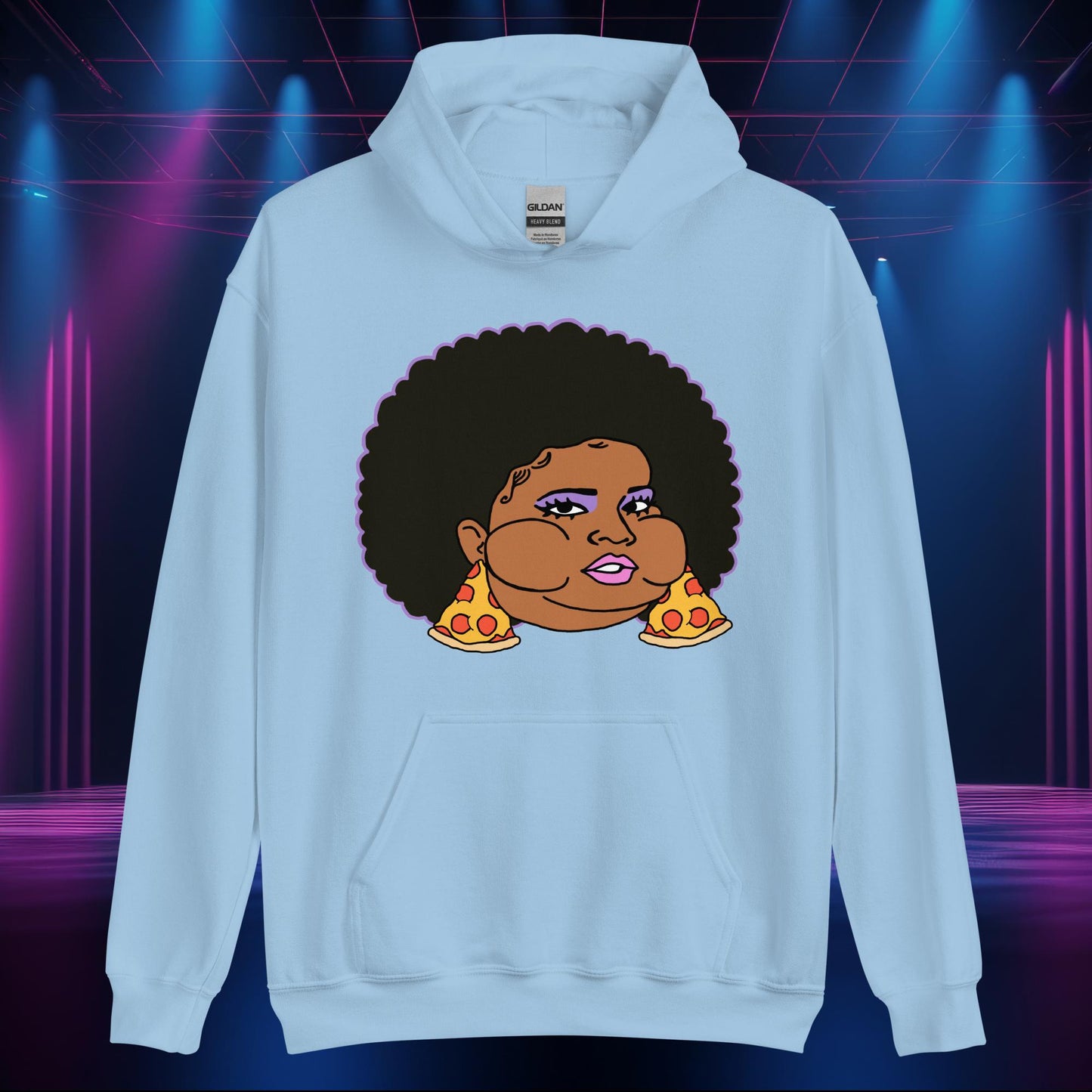 Pizzo Lizzo Pizza Lizzo Merch Lizzo Gift Body Positivity Body empowerment Lizzo Unisex Hoodie Light Blue Hoodies Lizzo Music Next Cult Brand