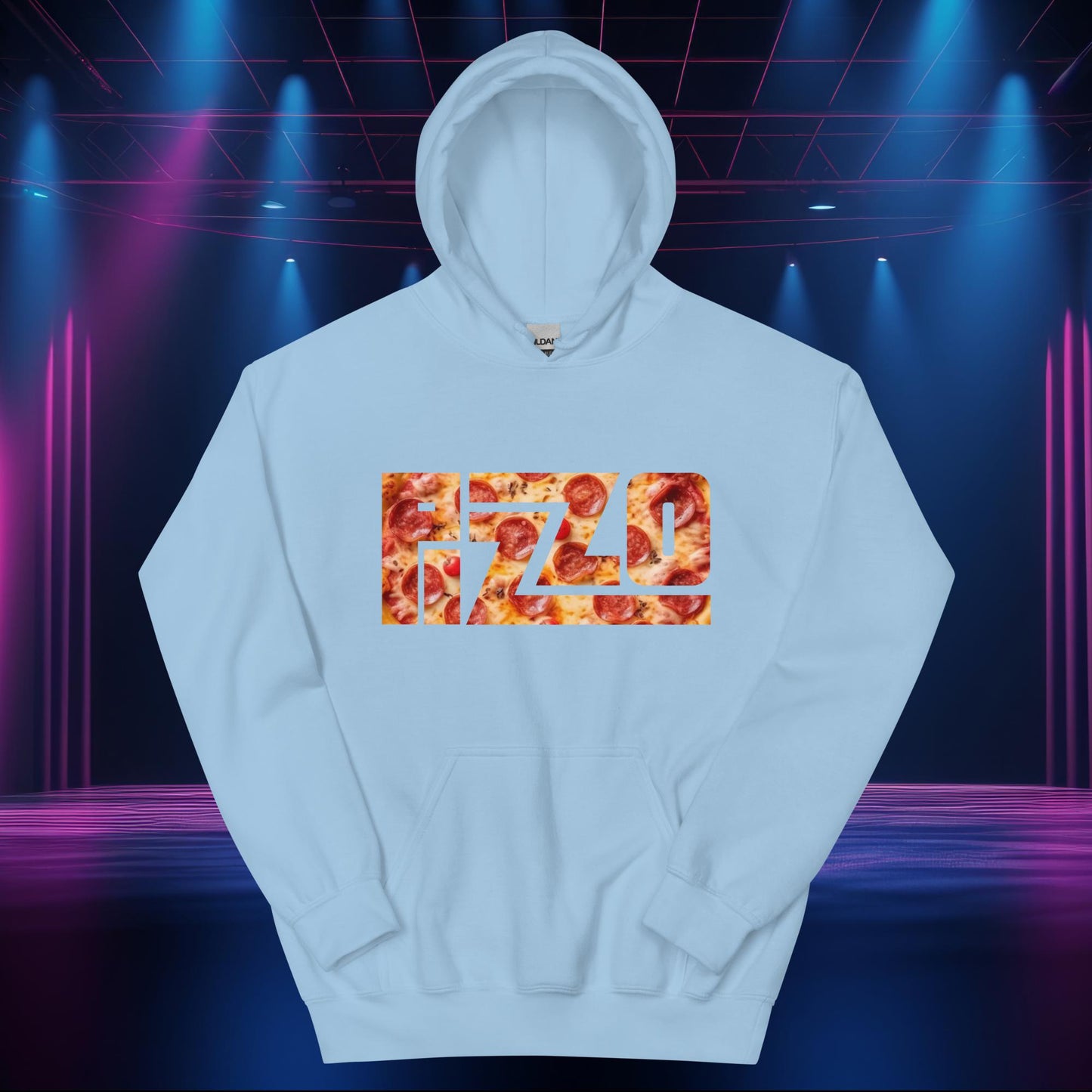 Pizzo Logo Lizzo Pizza Lizzo Merch Lizzo Gift Body Positivity Body empowerment Lizzo Unisex Hoodie Light Blue Hoodies Lizzo Music Next Cult Brand