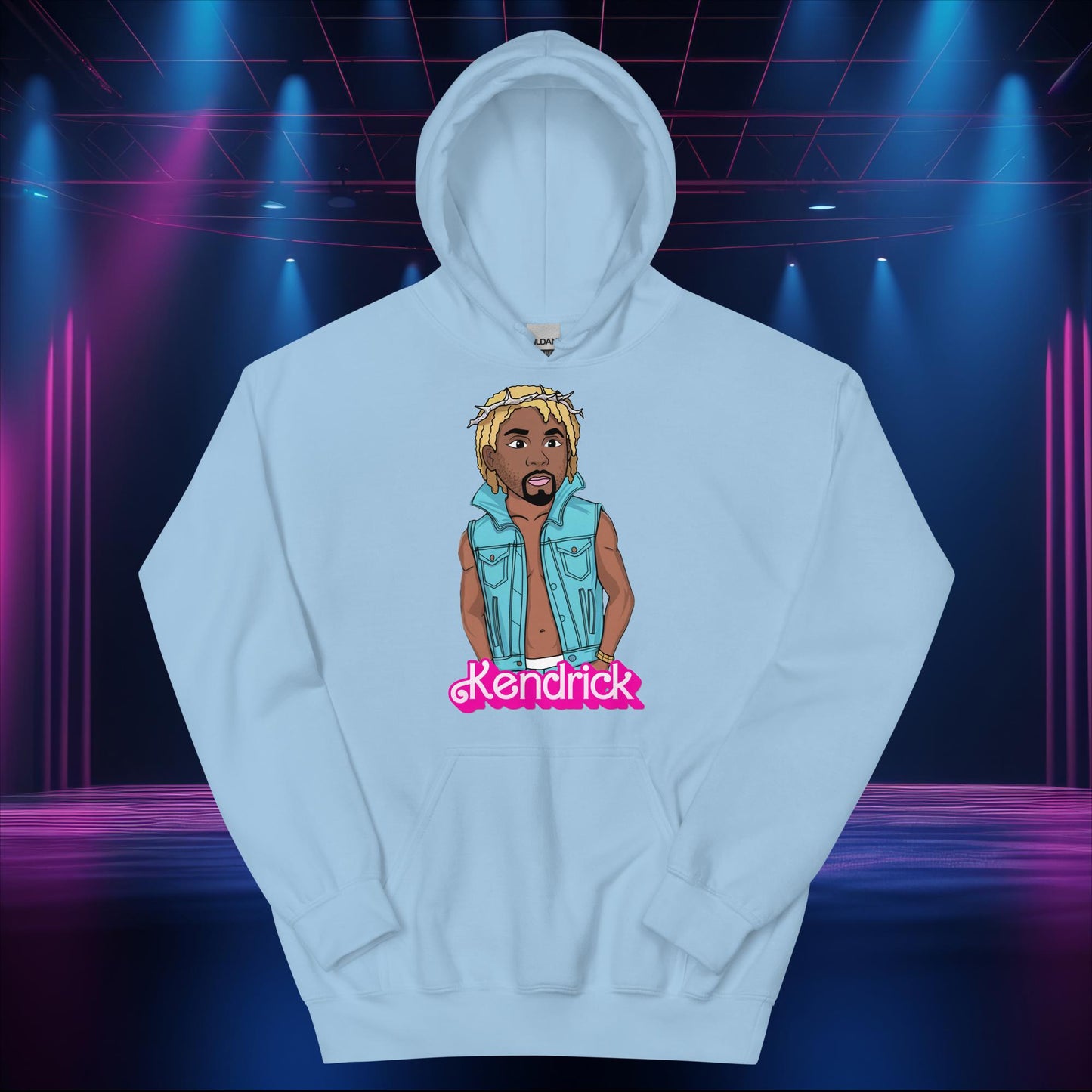 Kendrick Ken Ryan Gosling Barbie Hip Hop Rap Kendrick Lamar Unisex Hoodie Light Blue Hoodies Barbie Ken Kendrick Lamar Movies Music Next Cult Brand