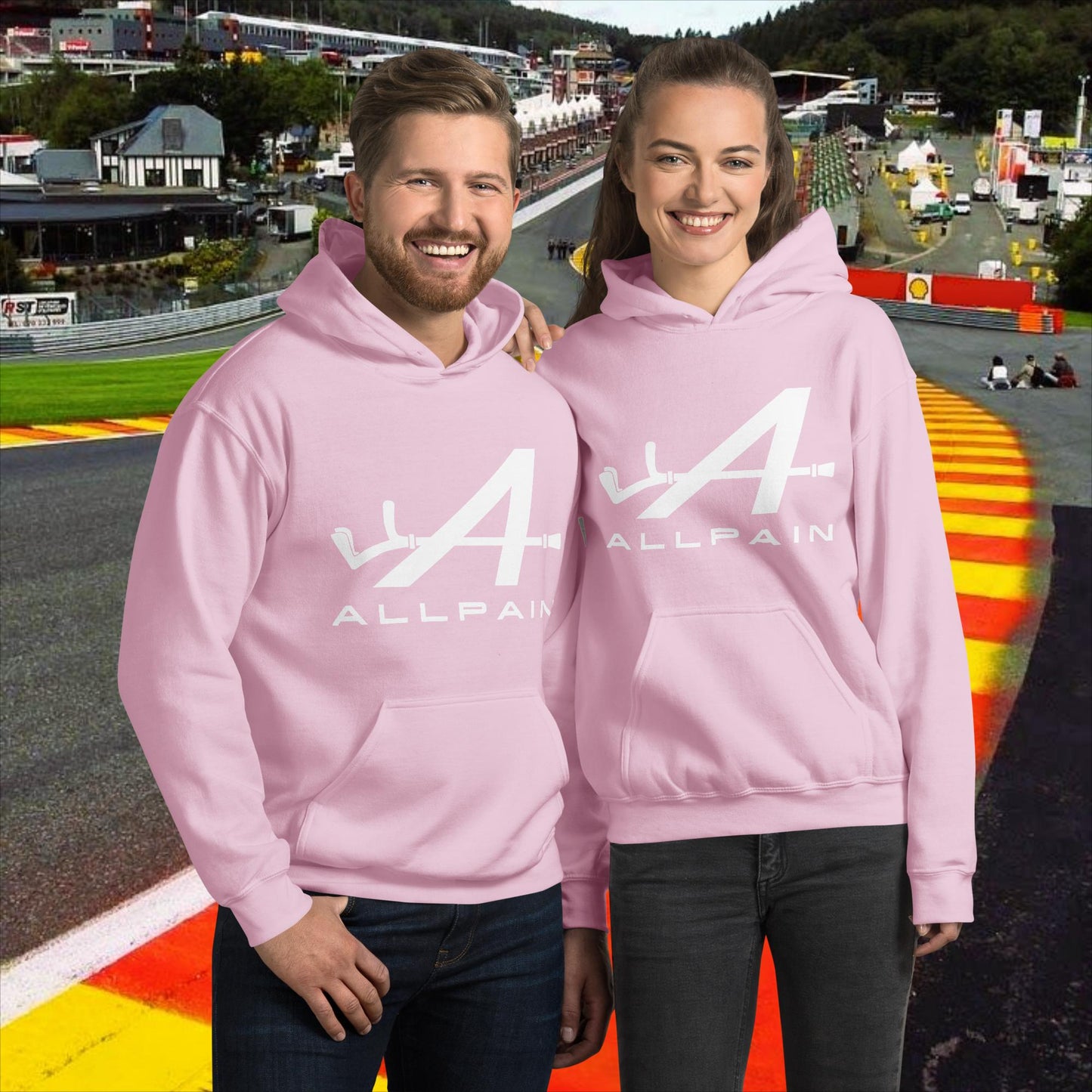Allpain Alpine F1 Formula 1 Pierre Gasly Esteban Ocon Alpine Unisex Hoodie Light Pink Hoodies Alpine F1 Next Cult Brand
