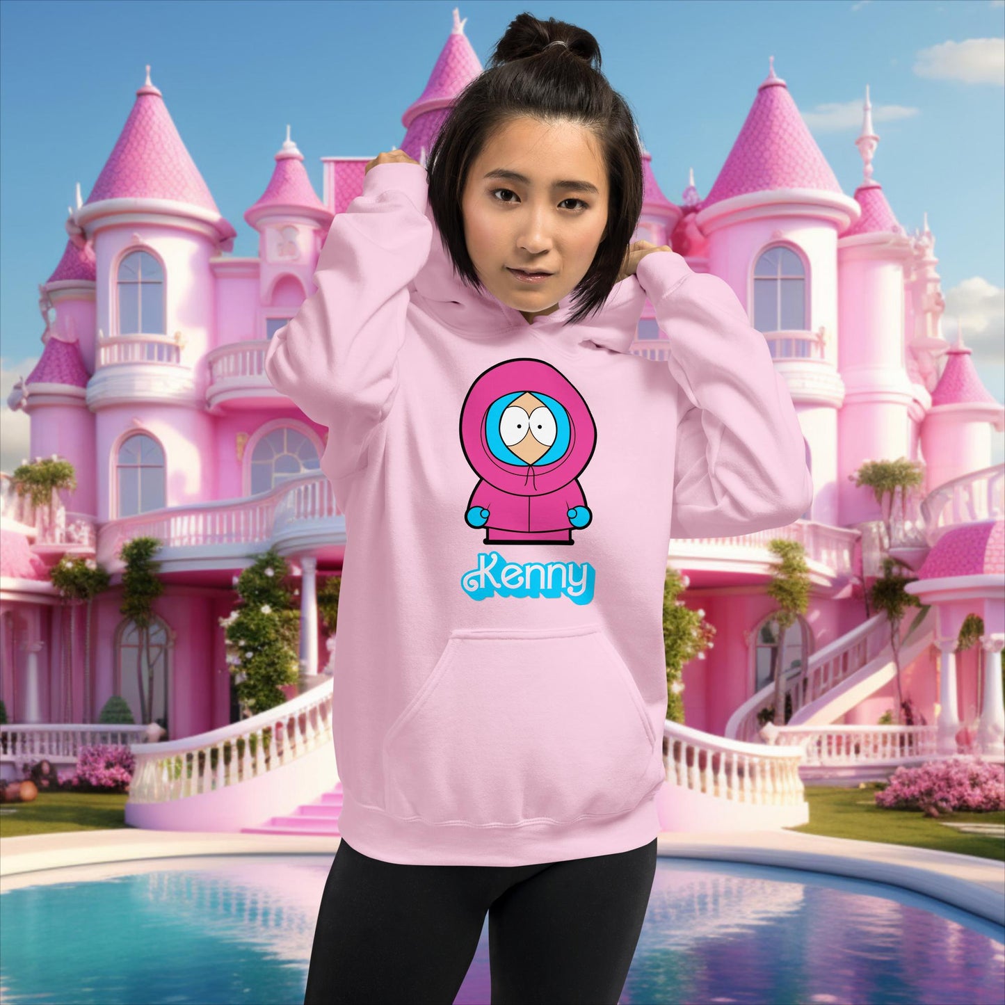 Kenny McCormick Ken Ryan Gosling Barbie South Park Kenny Unisex Hoodie Light Pink Hoodies Barbie Ken Kenny Movies South Park TV Shows Next Cult Brand