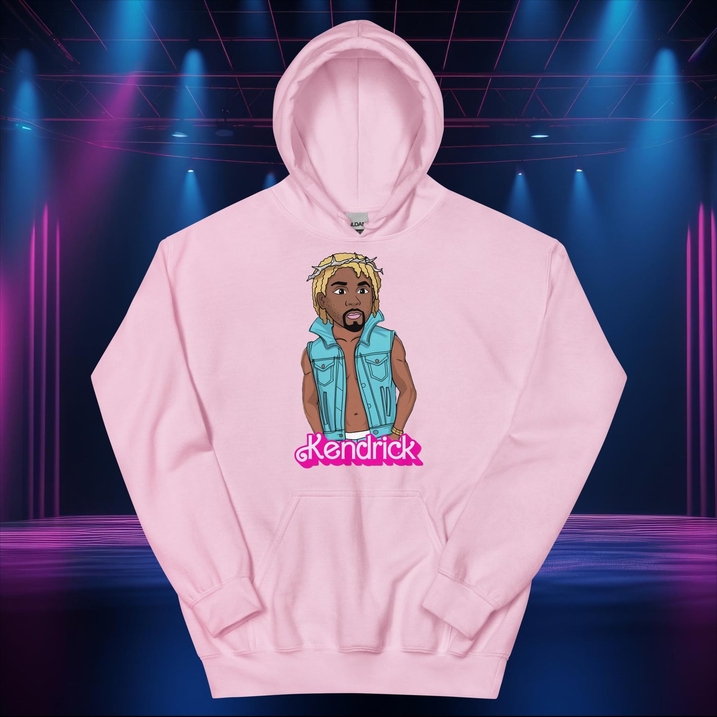 Kendrick Ken Ryan Gosling Barbie Hip Hop Rap Kendrick Lamar Unisex Hoodie Light Pink Hoodies Barbie Ken Kendrick Lamar Movies Music Next Cult Brand