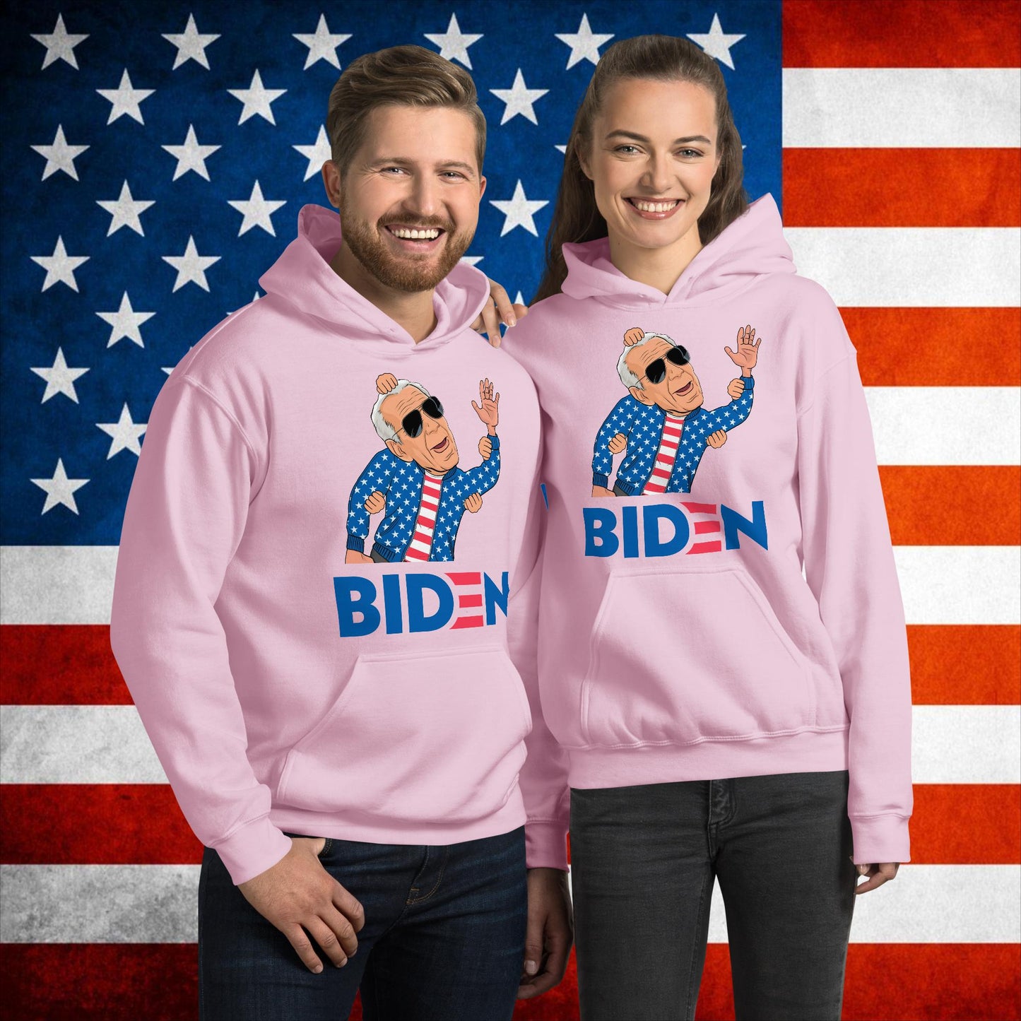Weekend at Biden's Joe Biden Meme Democrat Republican Trump Gift Biden Gift 90s Vintage Unisex Hoodie Light Pink Hoodies Democrats Joe Biden Politics Next Cult Brand