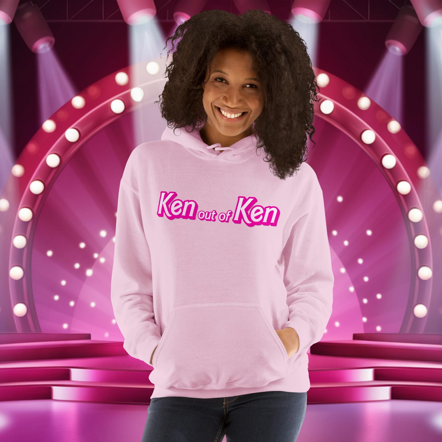 Ken out of Ken Barbie Movie Unisex Hoodie Light Pink Hoodies Barbie Ken Movies Next Cult Brand