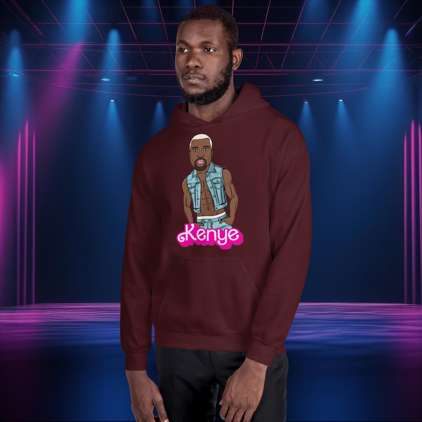 Kanye West Hoodie Kanye Jumper Kanye Pullover Barbie Hoodie Barbie Jumper Ken Hoodie Ken Jumper Ryan Gosling Hoodie Barbie Gift Ken Gift Maroon Hoodies Barbie Kanye West Ken Movies Music Next Cult Brand