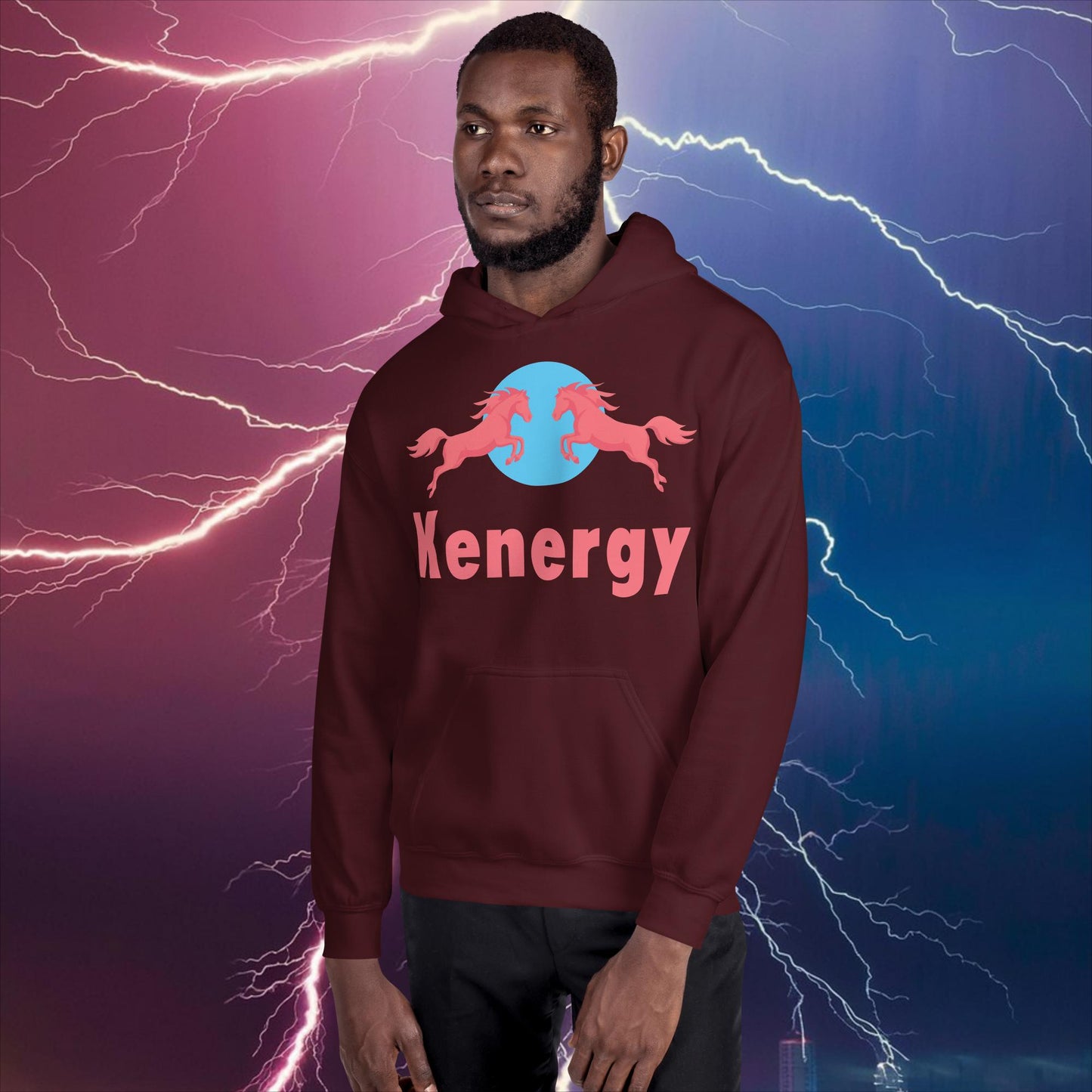 Kenergy Red Bull Ken Barbie Ryan Gosling Kenergy Unisex Hoodie Maroon Hoodies Barbie Ken Kenergy Movies Next Cult Brand