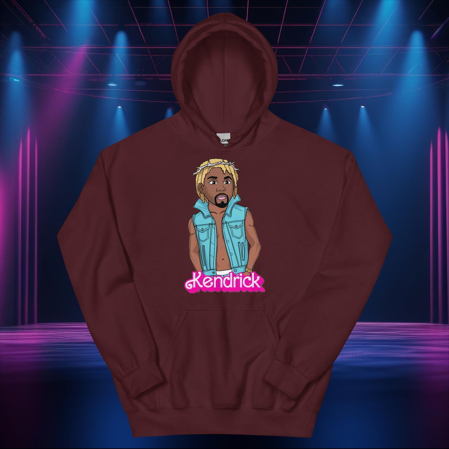 Kendrick Ken Ryan Gosling Barbie Hip Hop Rap Kendrick Lamar Unisex Hoodie Maroon Hoodies Barbie Ken Kendrick Lamar Movies Music Next Cult Brand