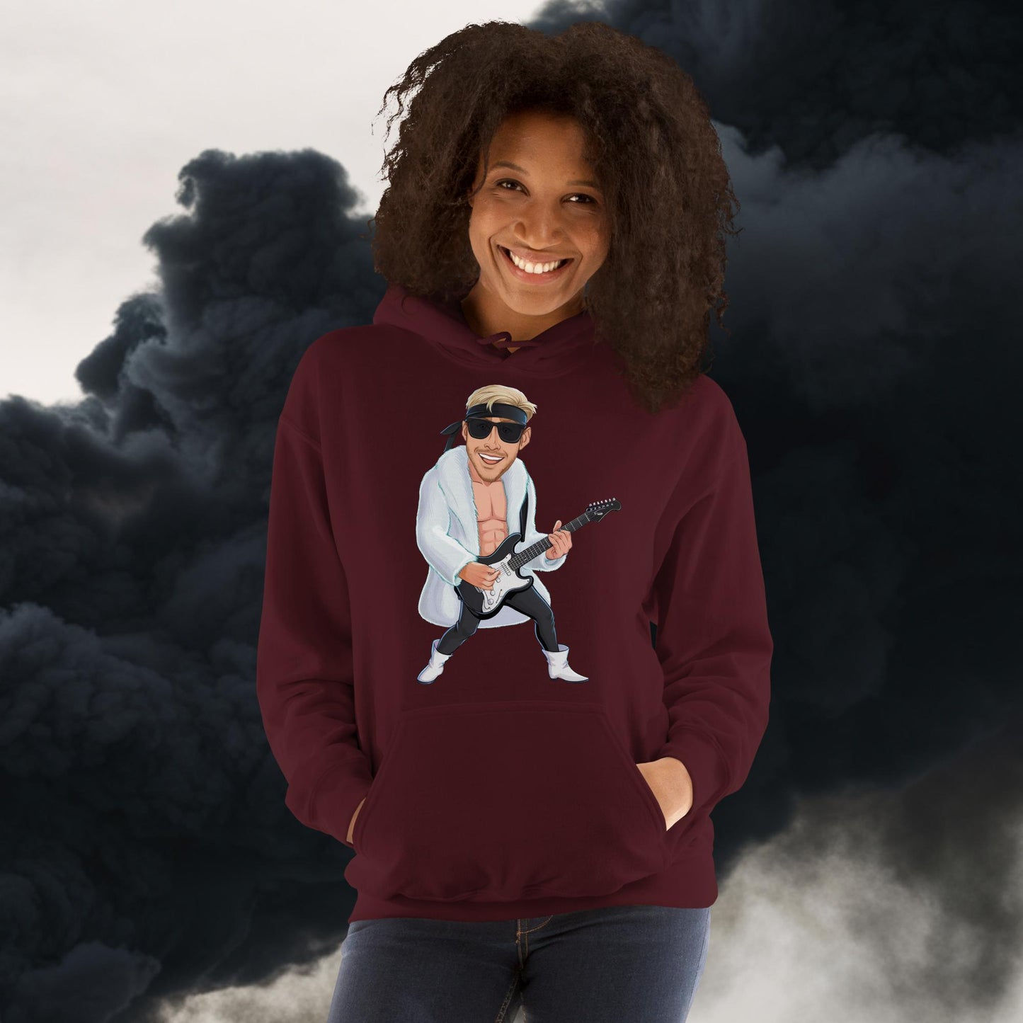 Rockstar Rock Music Unisex Hoodie Maroon Hoodies Barbie Celebrities Ken Movies Music Rock Music Ryan Gosling Next Cult Brand