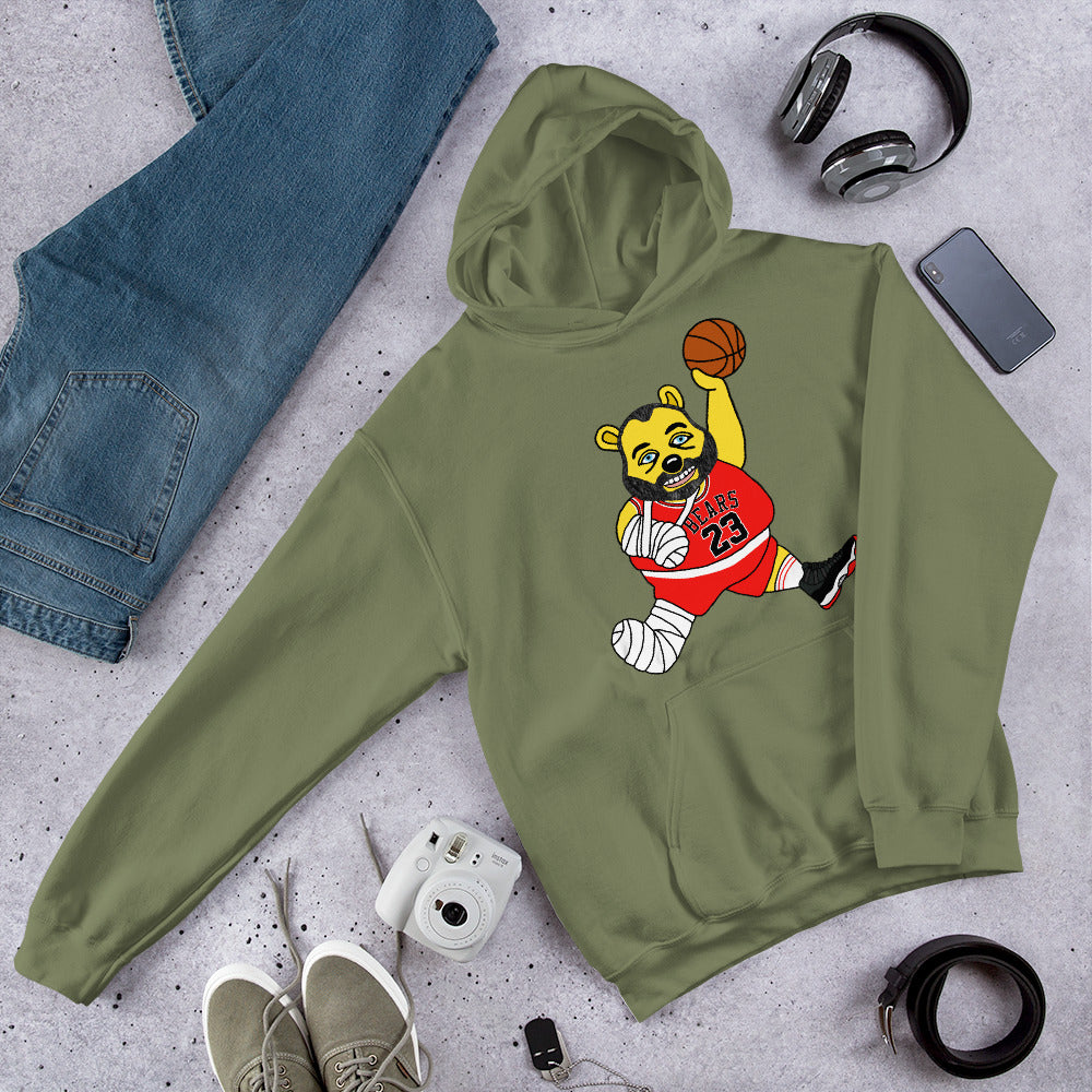 Air Segura, Tom Segura Basketball, Your Mom's House (YMH), 2 Bears 1 Cave, Funny Unisex Hoodie Military Green Hoodies 2 Bears 1 Cave Air Segura Podcasts Stand-up Comedy Tom Segura YMH Next Cult Brand
