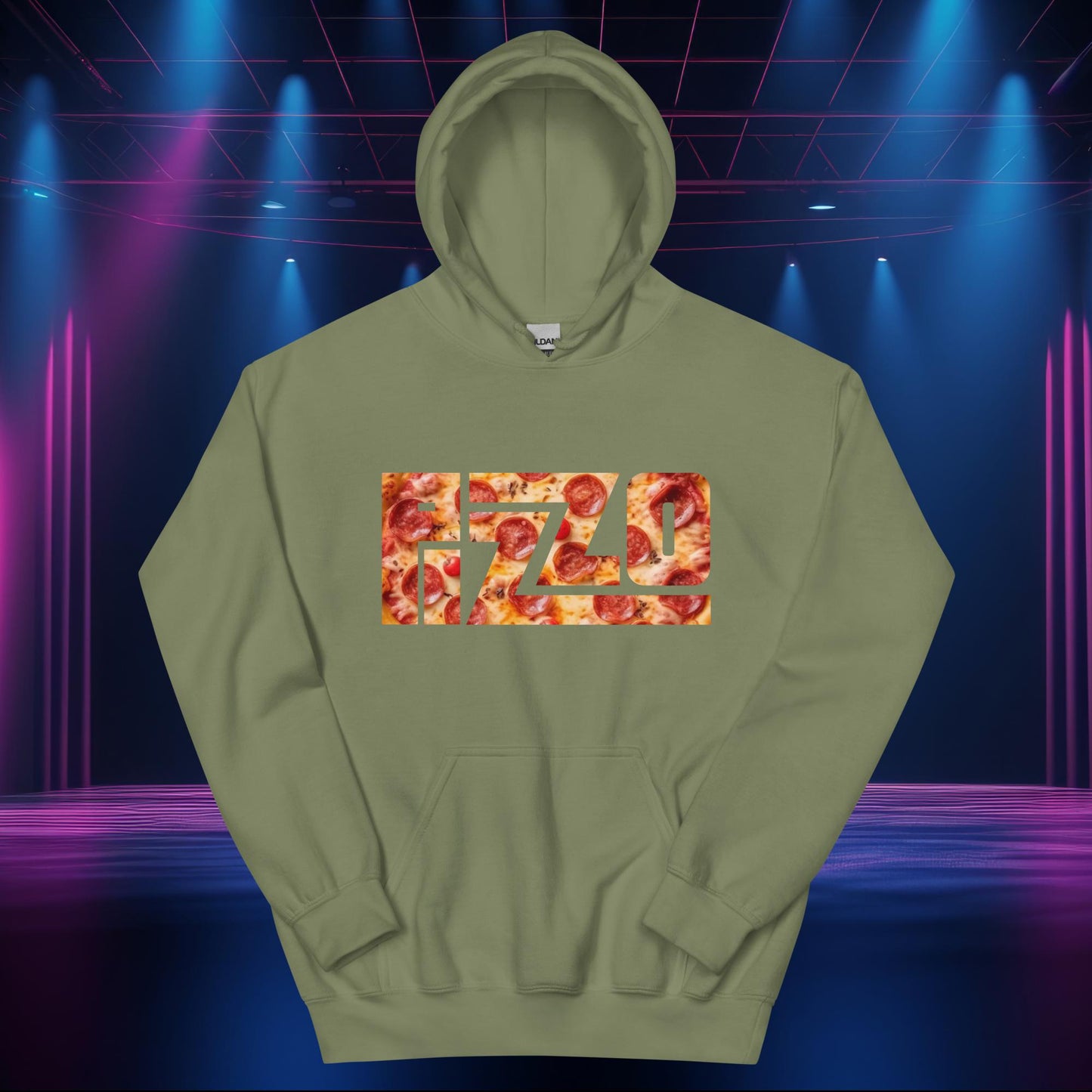 Pizzo Logo Lizzo Pizza Lizzo Merch Lizzo Gift Body Positivity Body empowerment Lizzo Unisex Hoodie Military Green Hoodies Lizzo Music Next Cult Brand