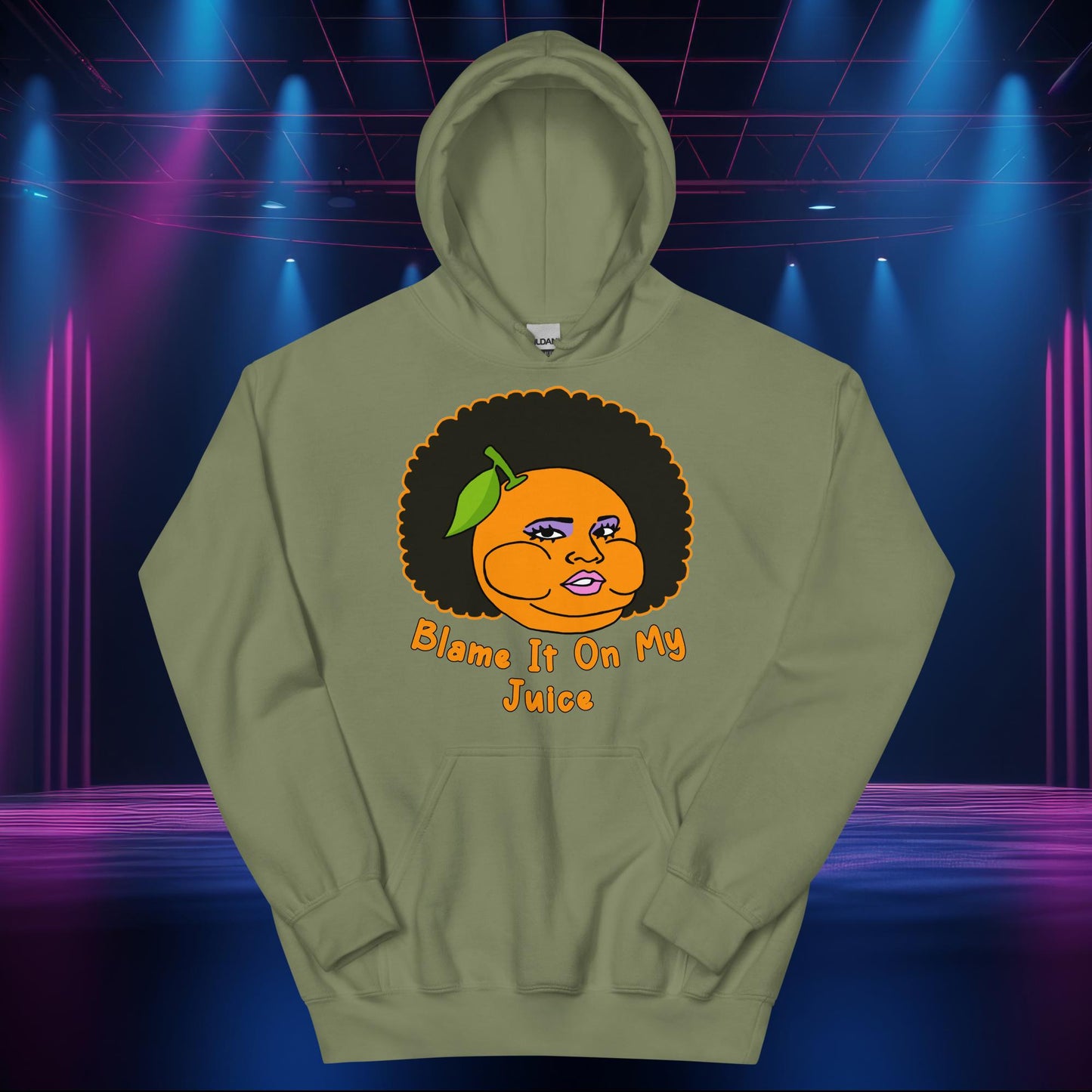 Blame It On My Juice Lizzo Special Tour Lizzo Merch Lizzo Gift Lizzo Song Lyrics Lizzo Unisex Hoodie Military Green Hoodies Lizzo Music Next Cult Brand