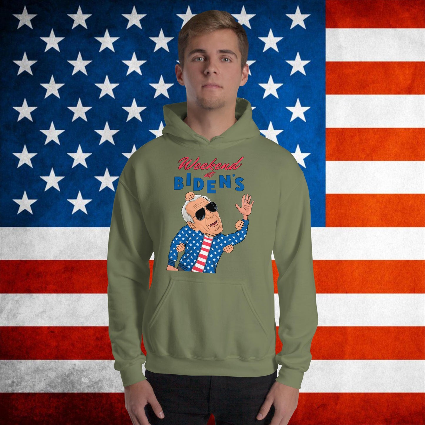 Weekend at Biden's Hoodie Joe Biden Meme Pullover Democrat Hoodie Republican Hoodie Trump Hoodie Politics Hoodie Elections Hoodie Trump GiftUnisex Hoodie Military Green Hoodies Democrats Joe Biden Politics Next Cult Brand
