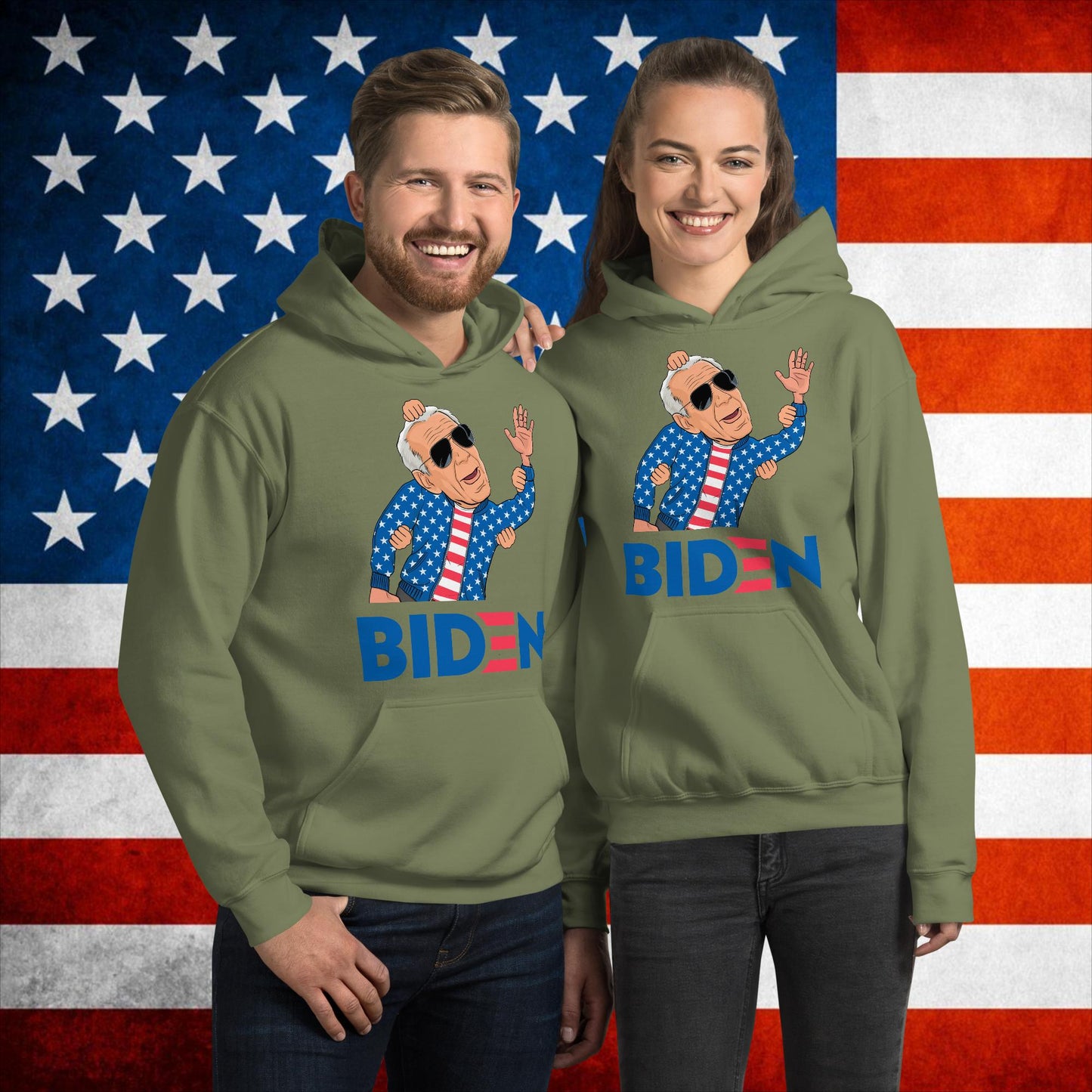 Weekend at Biden's Joe Biden Meme Democrat Republican Trump Gift Biden Gift 90s Vintage Unisex Hoodie Military Green Hoodies Democrats Joe Biden Politics Next Cult Brand