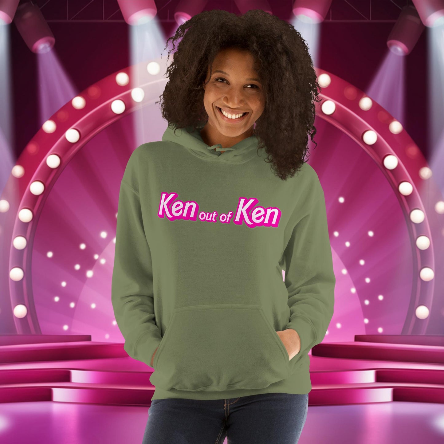 Ken out of Ken Barbie Movie Unisex Hoodie Military Green Hoodies Barbie Ken Movies Next Cult Brand