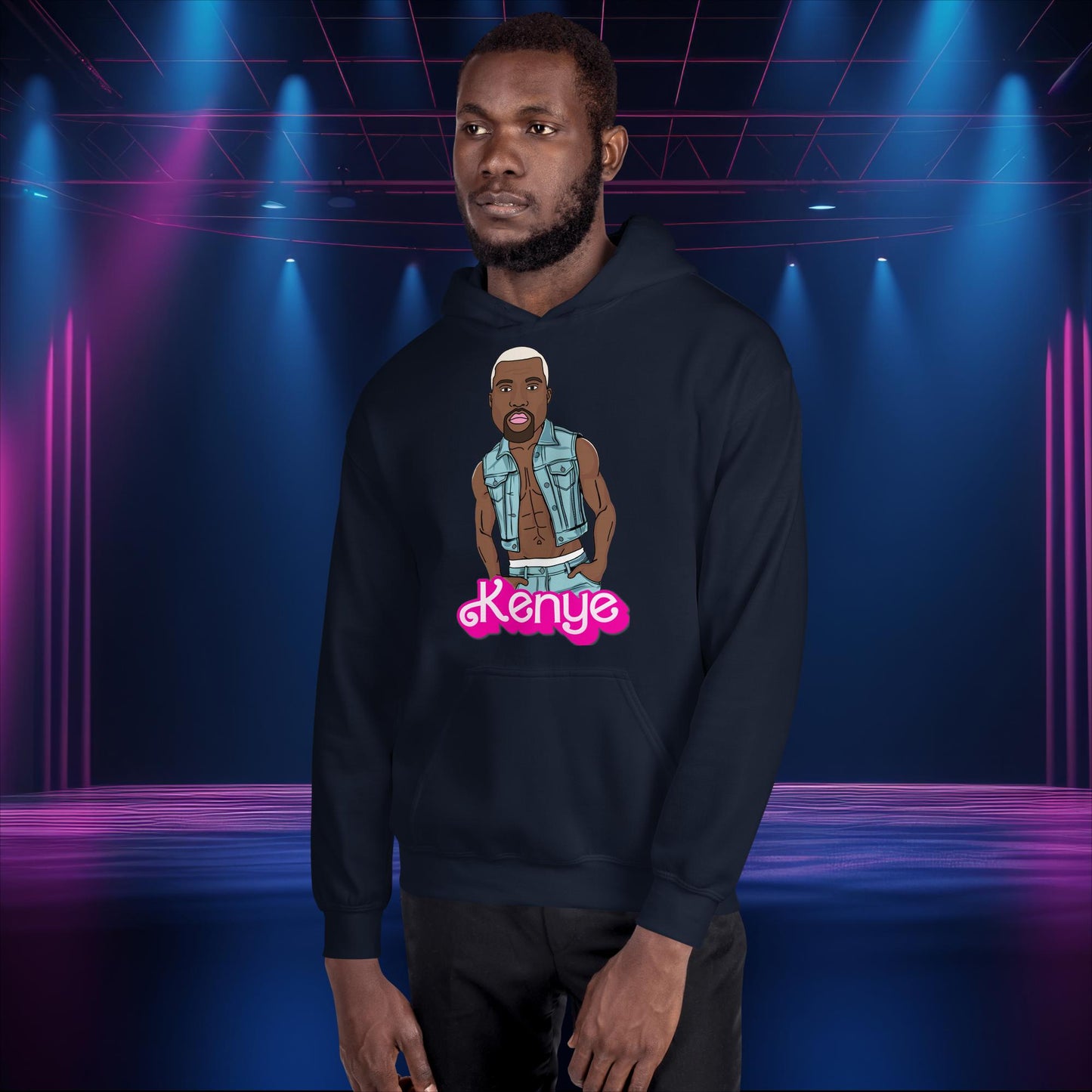 Kanye West Hoodie Kanye Jumper Kanye Pullover Barbie Hoodie Barbie Jumper Ken Hoodie Ken Jumper Ryan Gosling Hoodie Barbie Gift Ken Gift Navy Hoodies Barbie Kanye West Ken Movies Music Next Cult Brand