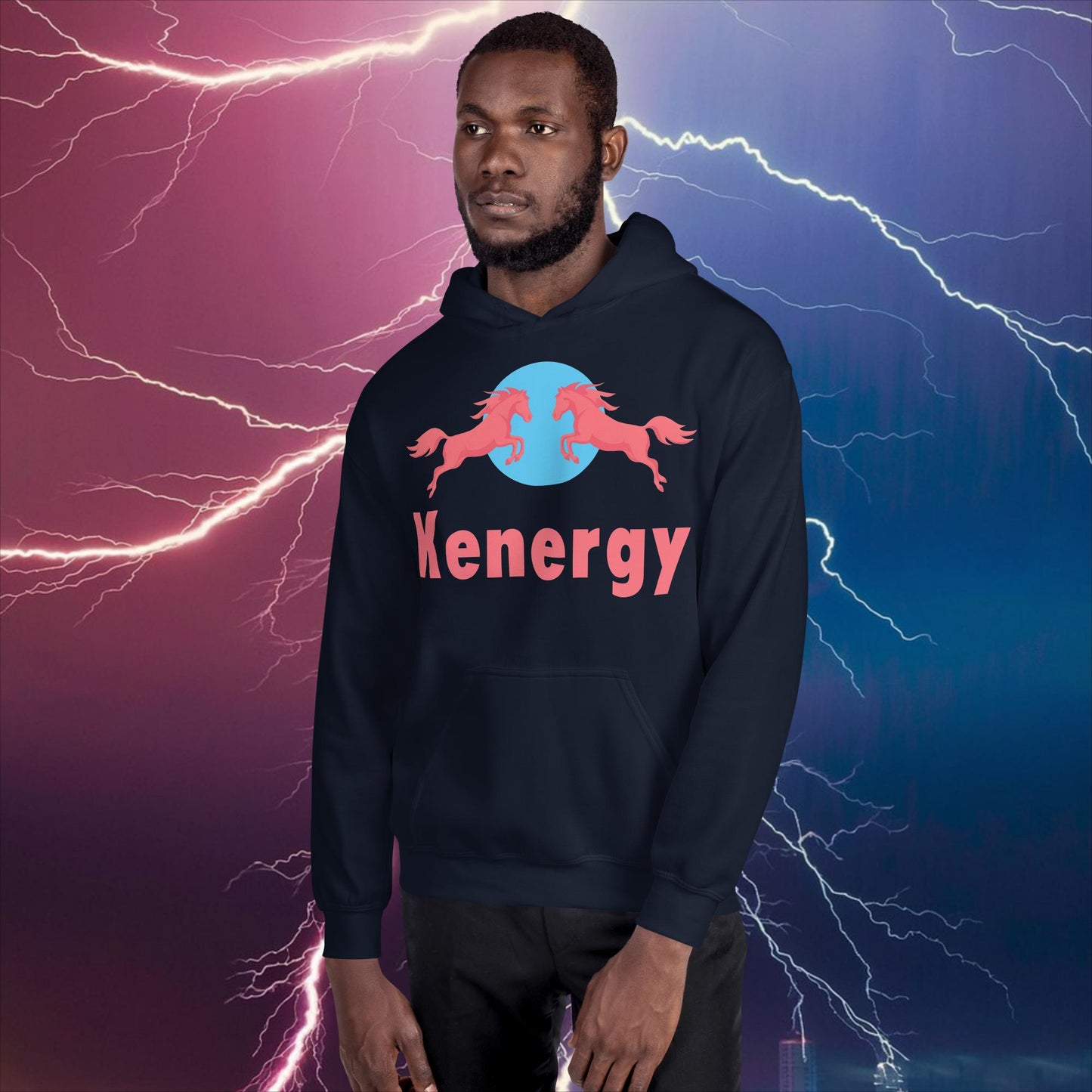Kenergy Red Bull Ken Barbie Ryan Gosling Kenergy Unisex Hoodie Navy Hoodies Barbie Ken Kenergy Movies Next Cult Brand