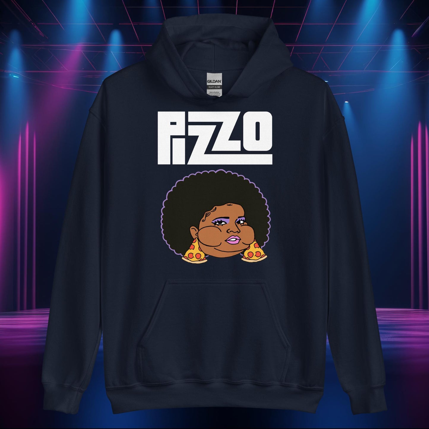 Pizzo Lizzo Pizza Lizzo Merch Lizzo Gift Body Positivity Body empowerment Lizzo Unisex Hoodie Navy Hoodies Lizzo Music Next Cult Brand