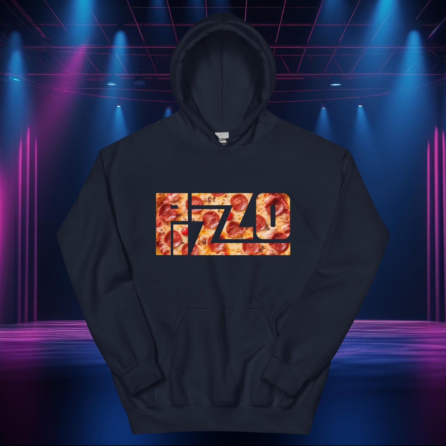 Pizzo Logo Lizzo Pizza Lizzo Merch Lizzo Gift Body Positivity Body empowerment Lizzo Unisex Hoodie Navy Hoodies Lizzo Music Next Cult Brand