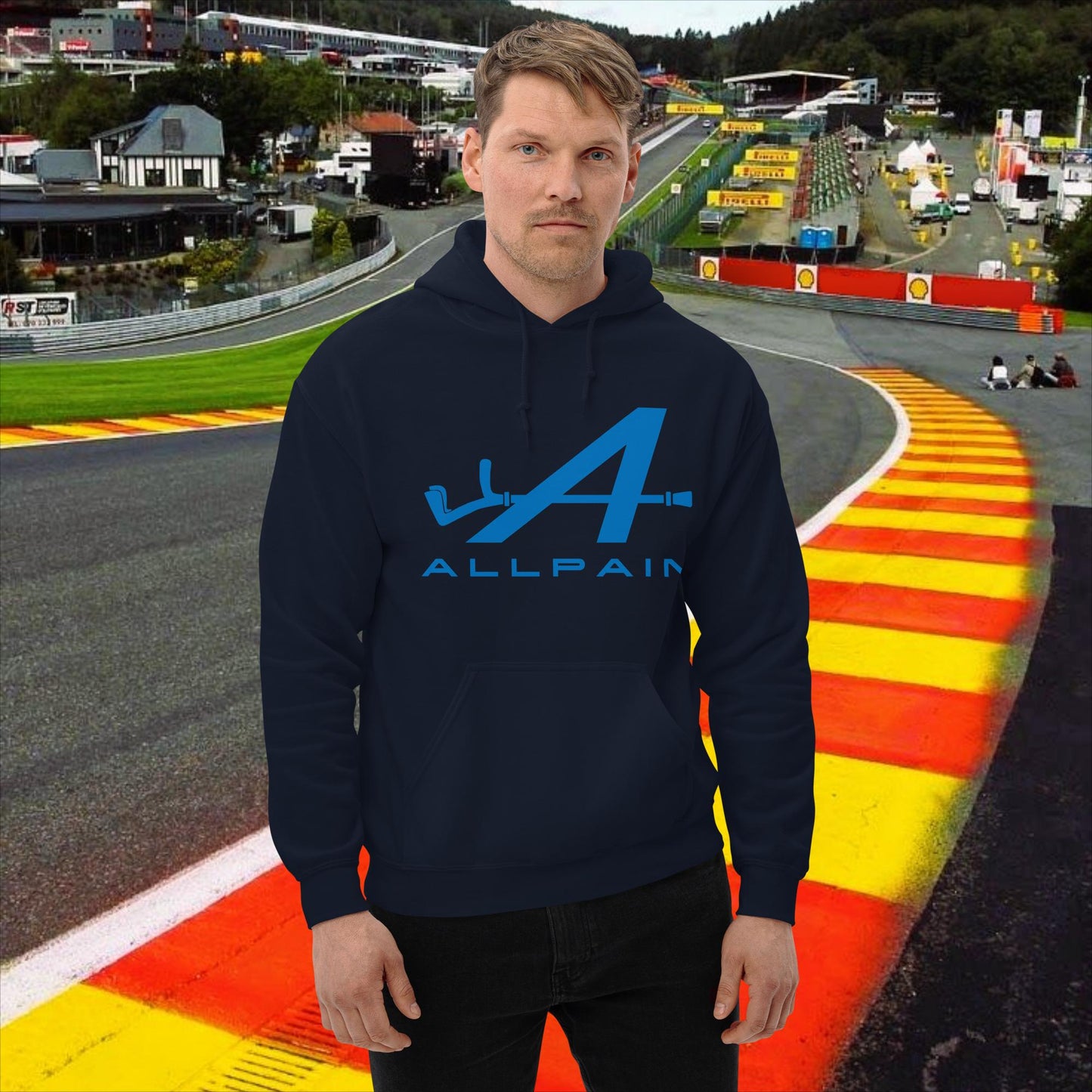 Allpain Alpine F1 Formula 1 Pierre Gasly Esteban Ocon Alpine Unisex Hoodie Navy Hoodies Alpine F1 Next Cult Brand