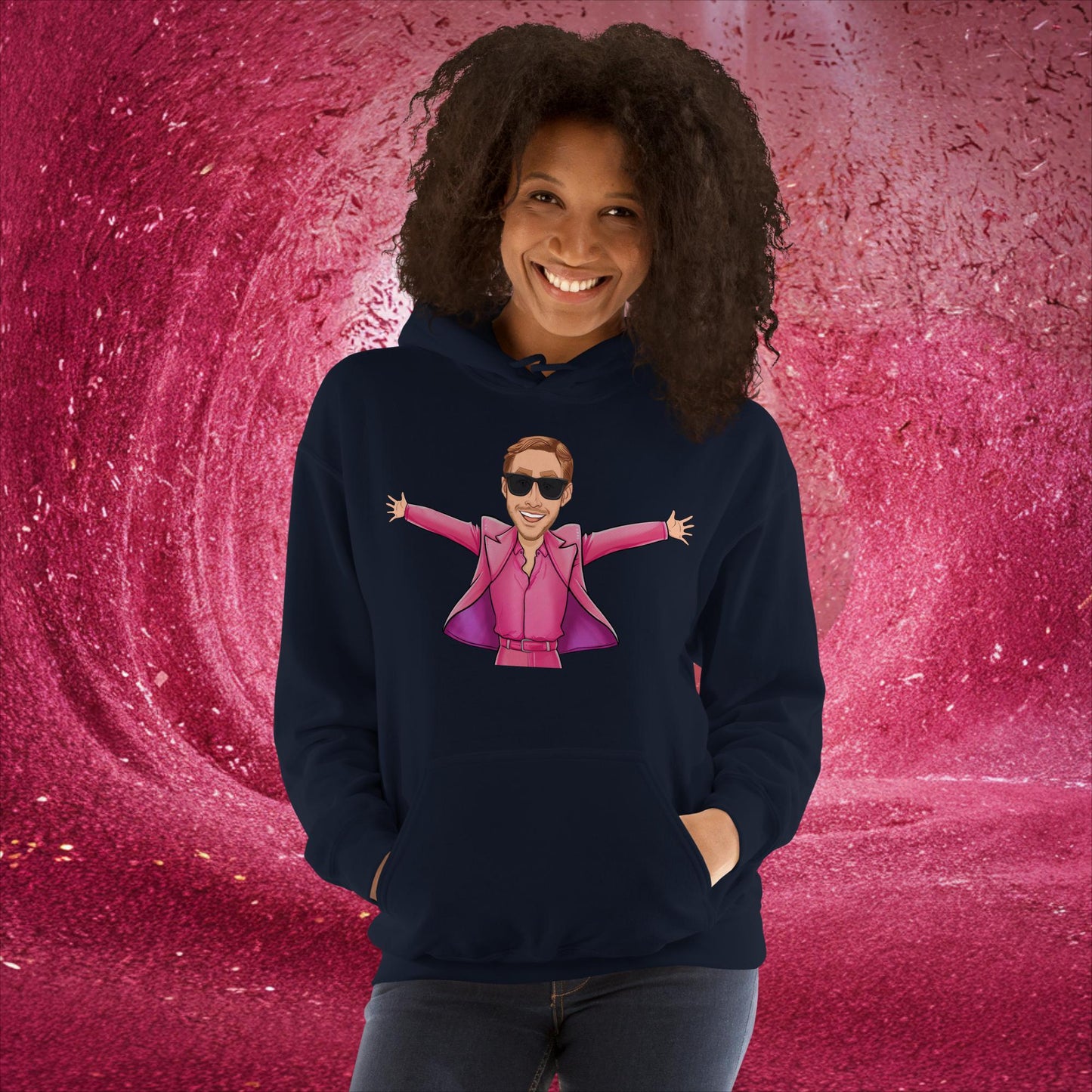 Ken Barbie Ryan Gosling I'm Just Ken Unisex Hoodie Navy Hoodies Barbie Celebrities Ken Movies Ryan Gosling Next Cult Brand