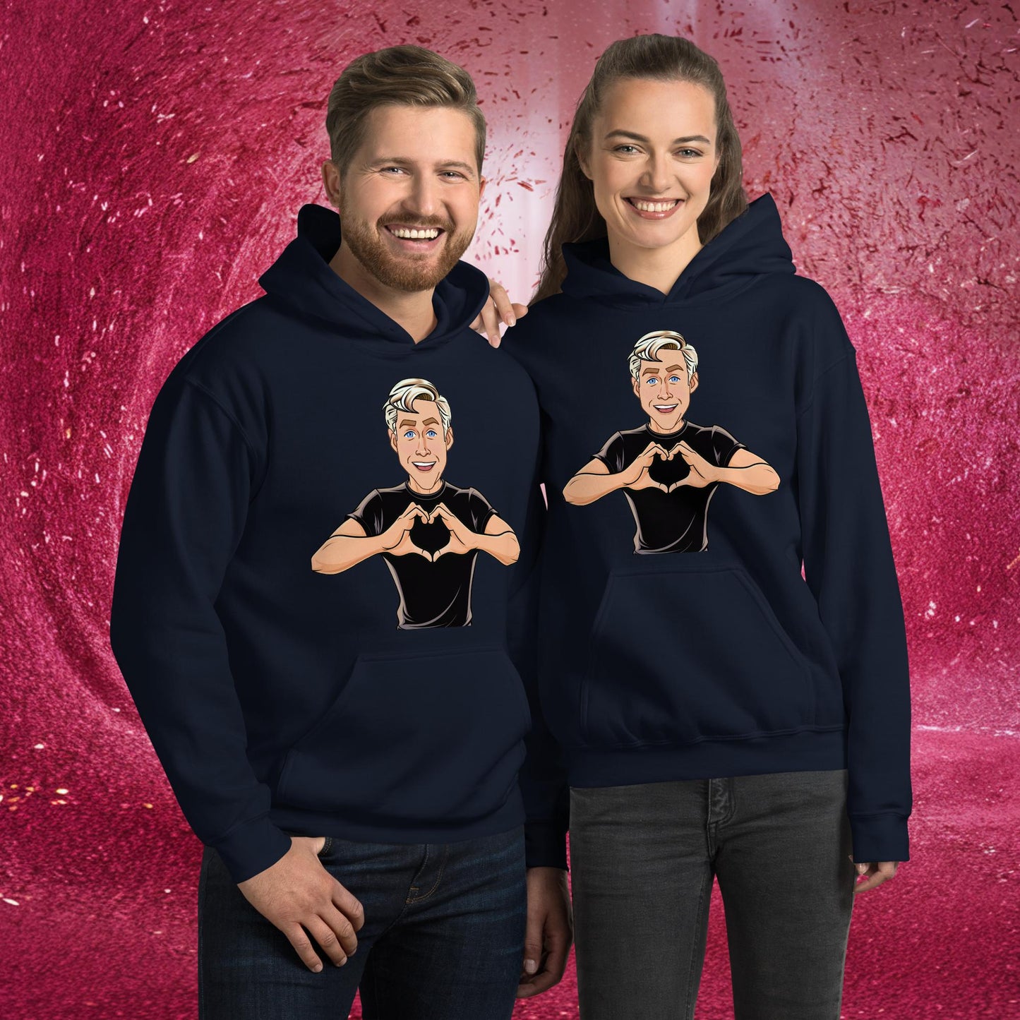 I Love Ryan Gosling Ken Barbie Movie I am Kenough Unisex Hoodie Navy Hoodies Barbie Celebrities Ken Movies Ryan Gosling Next Cult Brand