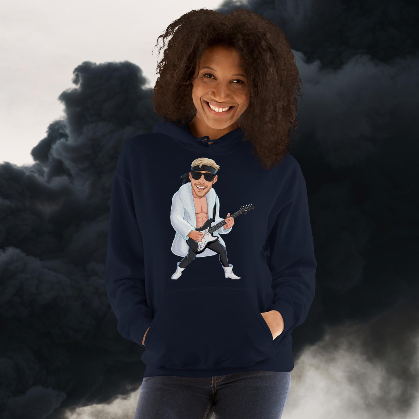 Rockstar Rock Music Unisex Hoodie Navy Hoodies Barbie Celebrities Ken Movies Music Rock Music Ryan Gosling Next Cult Brand