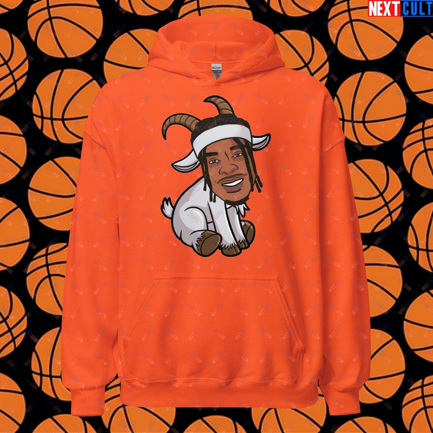 Shai Gilgeous-Alexander G.O.A.T. Hoodie - Funny Basketball Meme Sweatshirt - Greatest of All Time Pullover for Basketball Fans - Perfect Gift for Shai Gilgeous-Alexander Fans Unisex Hoodie Orange Hoodies Basketball G.O.A.T. NBA Oklahoma City Thunder Shai Gilgeous-Alexander Next Cult Brand