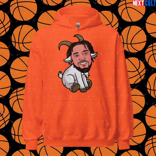 Jalen Brunson G.O.A.T. Hoodie - Funny Basketball Meme Sweatshirt for New York Knicks Fans - Greatest of All Time Pullover - Perfect Gift for Basketball Lovers Unisex Hoodie Orange Hoodies Basketball G.O.A.T. Jalen Brunson NBA New York Knicks Next Cult Brand