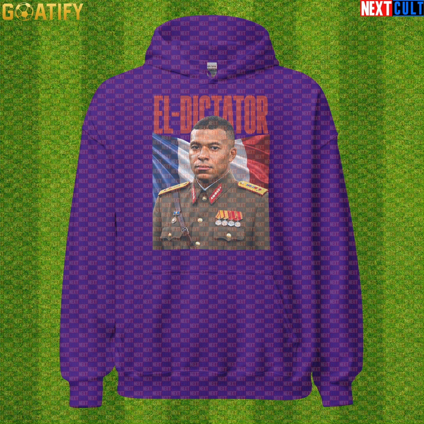 Kylian Mbappe Hoodie – El Dictator Football Meme Pullover for Real Madrid Supporters Purple Hoodies Next Cult Brand