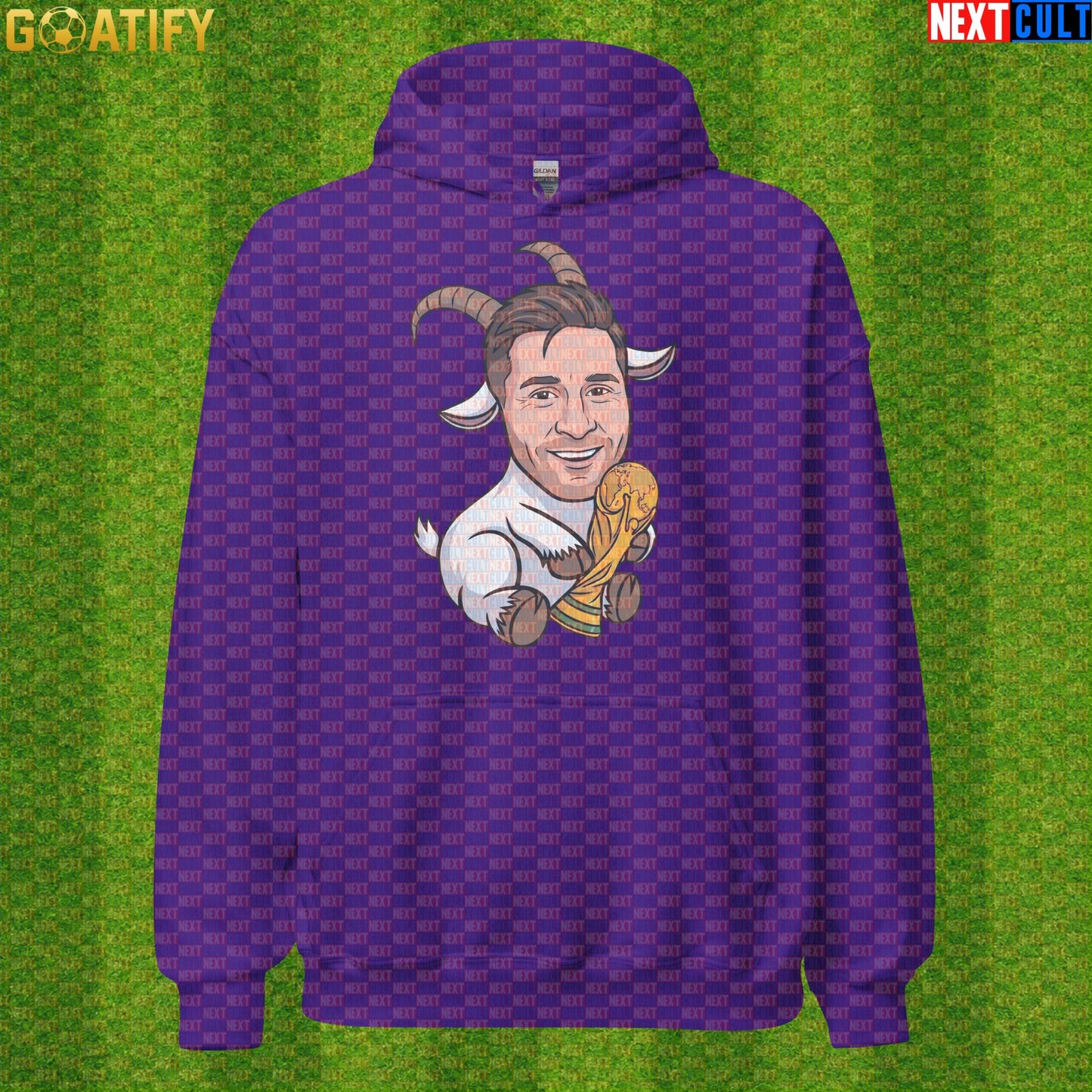 Lionel Messi Hoodie – Champion GOAT Pullover for Argentina and Inter Miami Supporters Purple Hoodies Next Cult Brand