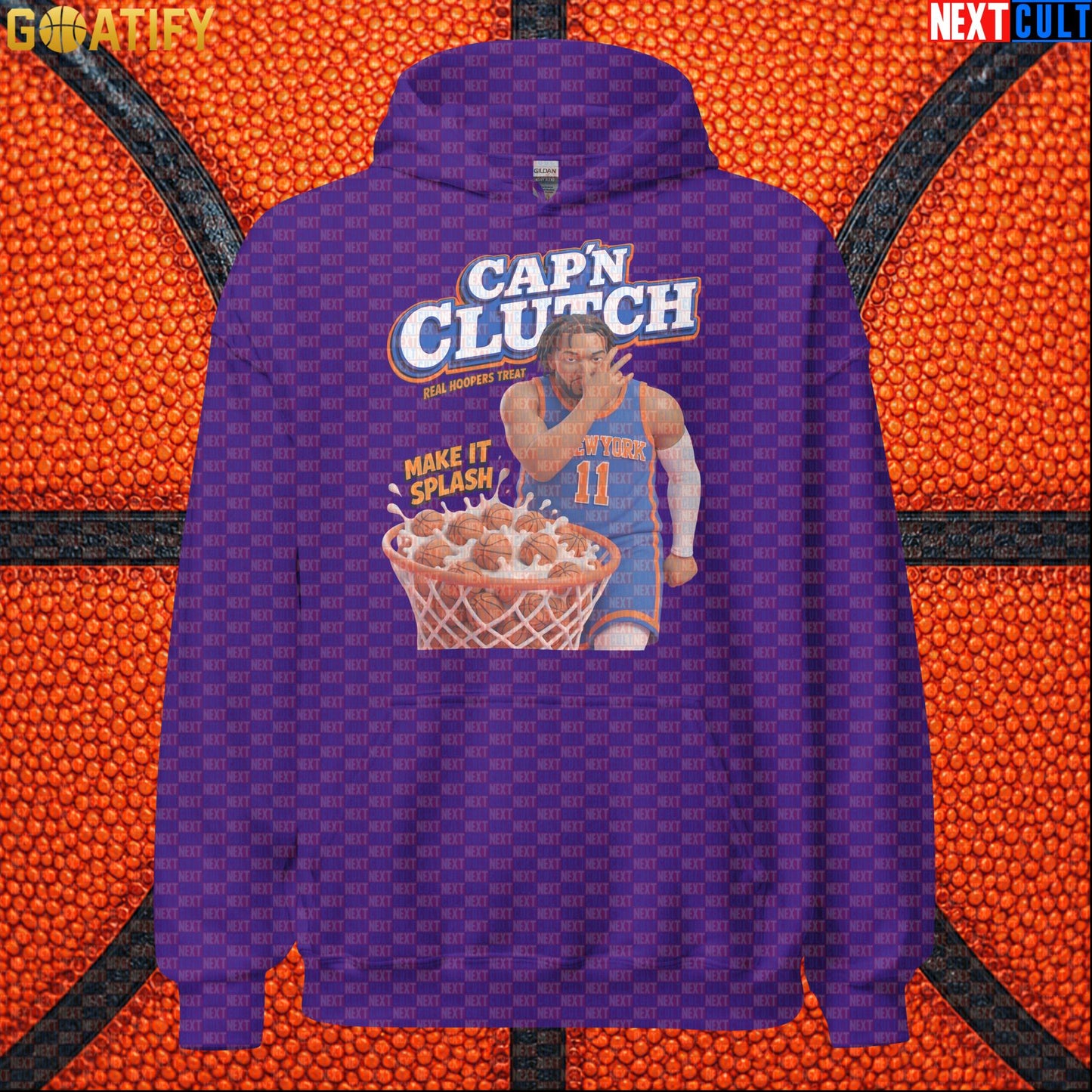 Jalen Brunson Hoodie – Make It Splash Pullover for New York Basketball Fans Purple Hoodies Next Cult Brand