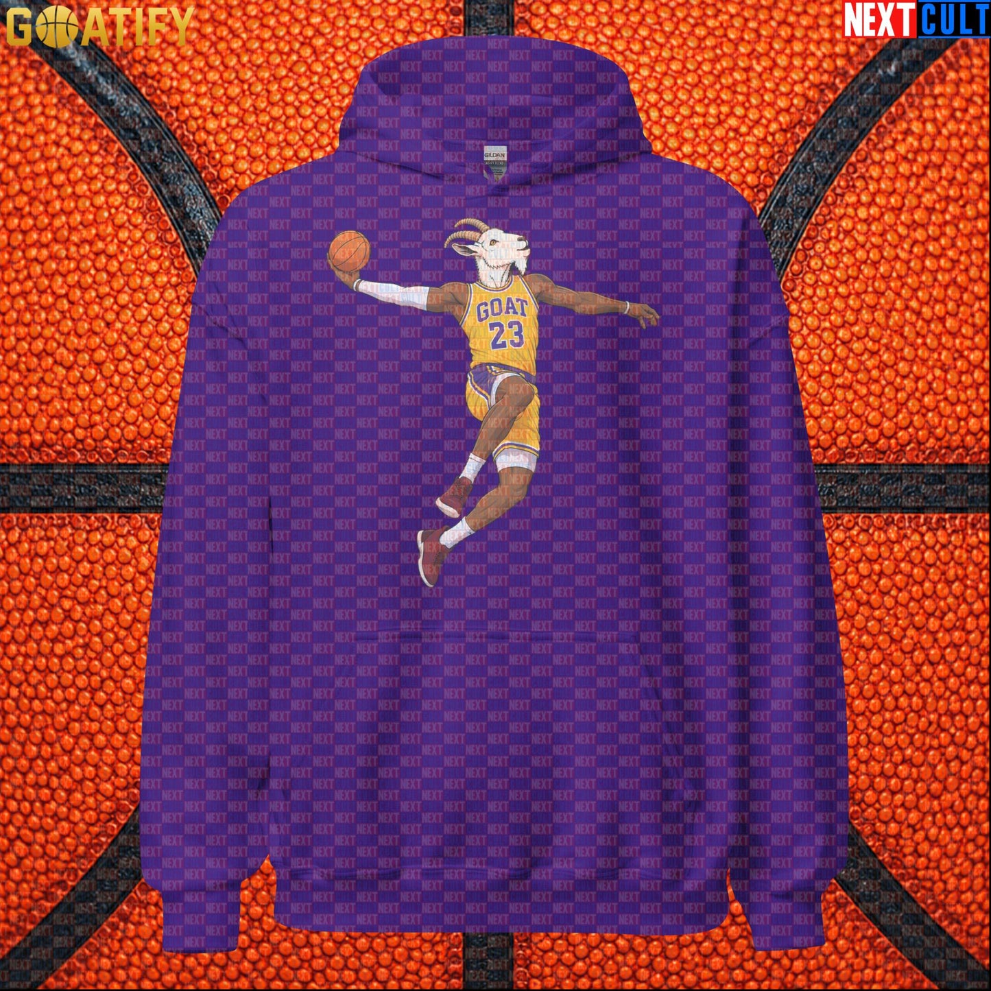 LeBron James Hoodie – Number 23 GOAT Dunk Streetwear Gift for Los Angeles Lakers Fans Purple Hoodies Next Cult Brand