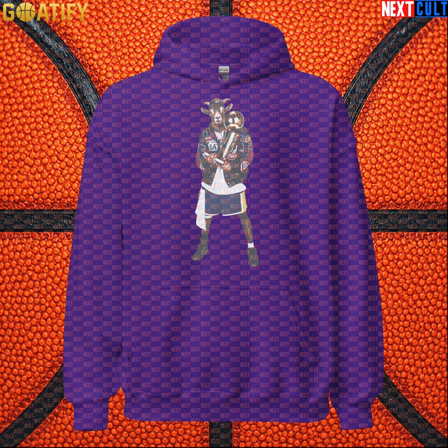 Kobe Bryant Hoodie – GOAT Championship Pullover for Lakers NBA Basketball Fans & Gifts Purple Hoodies Next Cult Brand