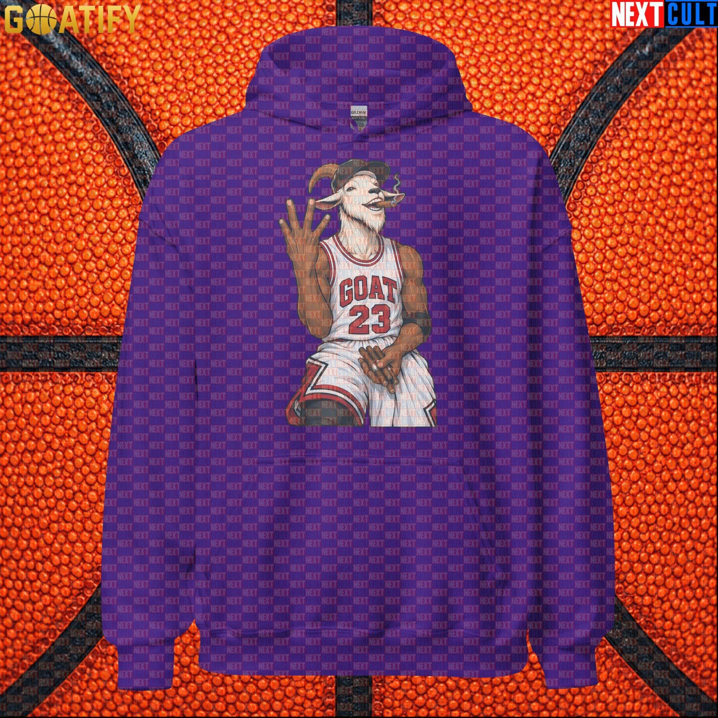 Michael Jordan Hoodie – GOAT Cigar Celebration Pullover for Chicago Bulls NBA Fans Purple Hoodies Next Cult Brand