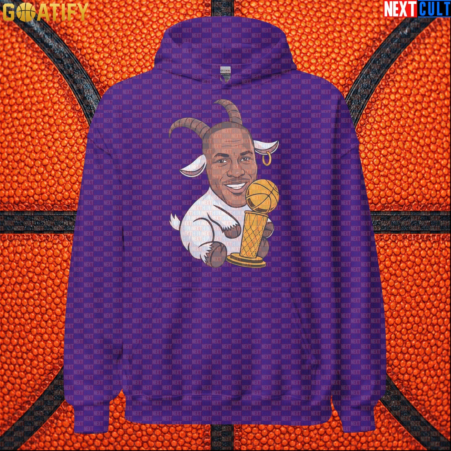 Michael Jordan Hoodie – GOAT 6 Rings Chicago Bulls Basketball Pullover for NBA Fans Purple Hoodies Next Cult Brand