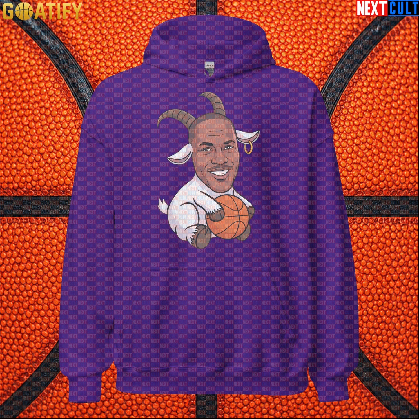 Michael Jordan Hoodie - GOAT Chicago Bulls Basketball Pullover Gift for Jordan NBA Fans Purple Hoodies Next Cult Brand