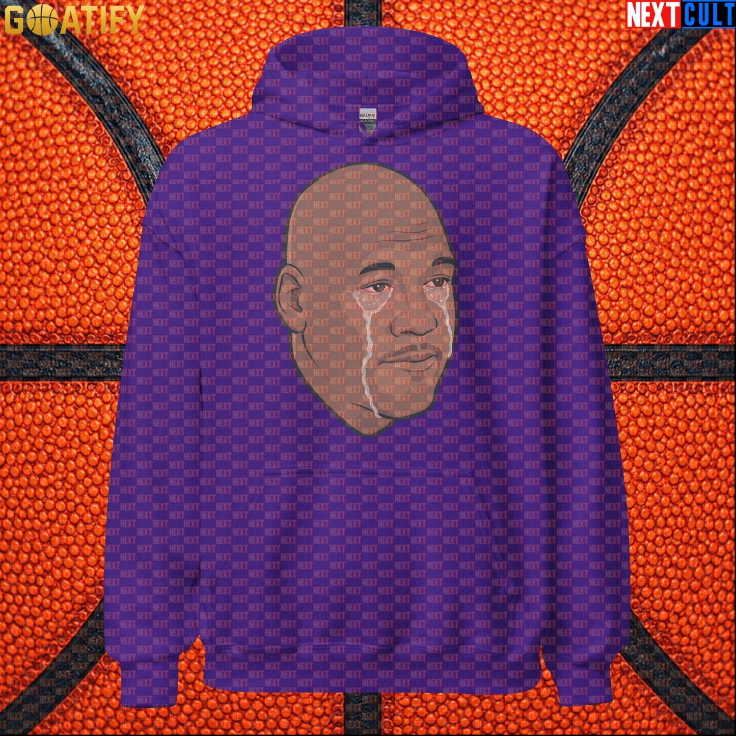 Michael Jordan Hoodie Crying Jordan Meme Pullover Gift for Chicago Bulls Basketball Fans Purple Hoodies Next Cult Brand