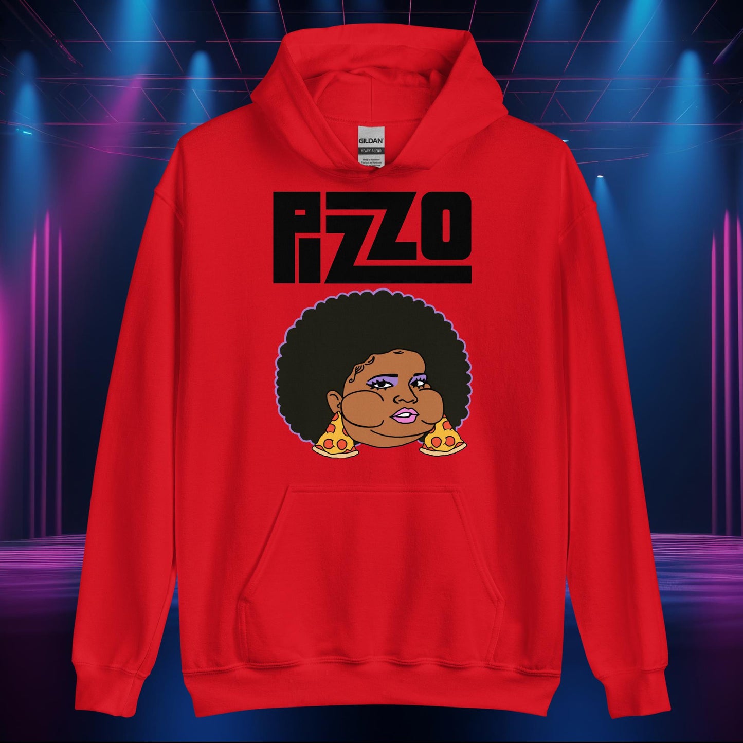 Pizzo Lizzo Pizza Lizzo Merch Lizzo Gift Body Positivity Body empowerment Lizzo Unisex Hoodie Red Hoodies Lizzo Music Next Cult Brand