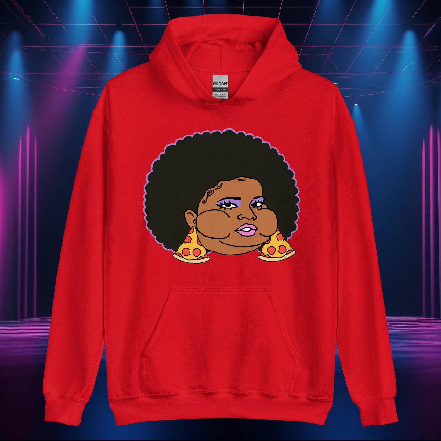 Pizzo Lizzo Pizza Lizzo Merch Lizzo Gift Body Positivity Body empowerment Lizzo Unisex Hoodie Red Hoodies Lizzo Music Next Cult Brand