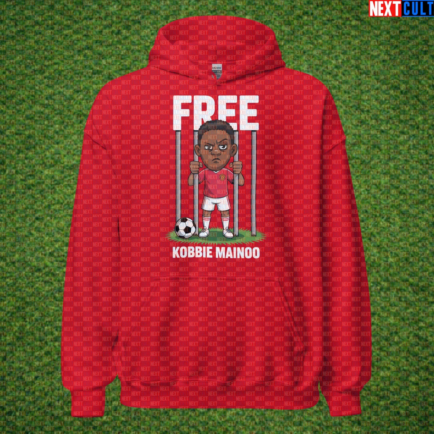 Free Kobbie Mainoo Hoodie | Manchester United Let Him Cook Meme Hooded Sweatshirt Red Hoodies Football Kobbie Mainoo Manchester United Next Cult Brand