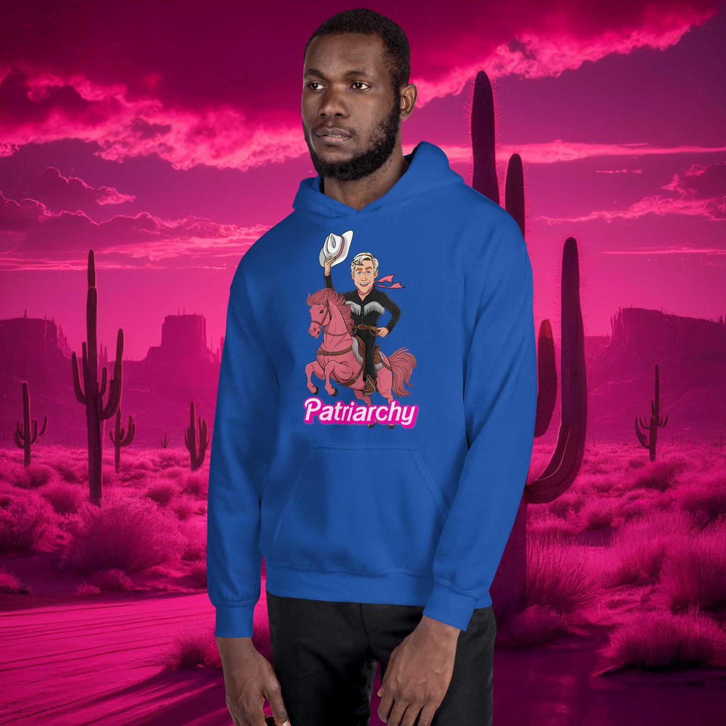 Ken Barbie Movie When I found out the patriarchy wasn't just about horses, I lost interest Unisex Hoodie Royal Hoodies Barbie Celebrities Ken Movies Ryan Gosling Next Cult Brand